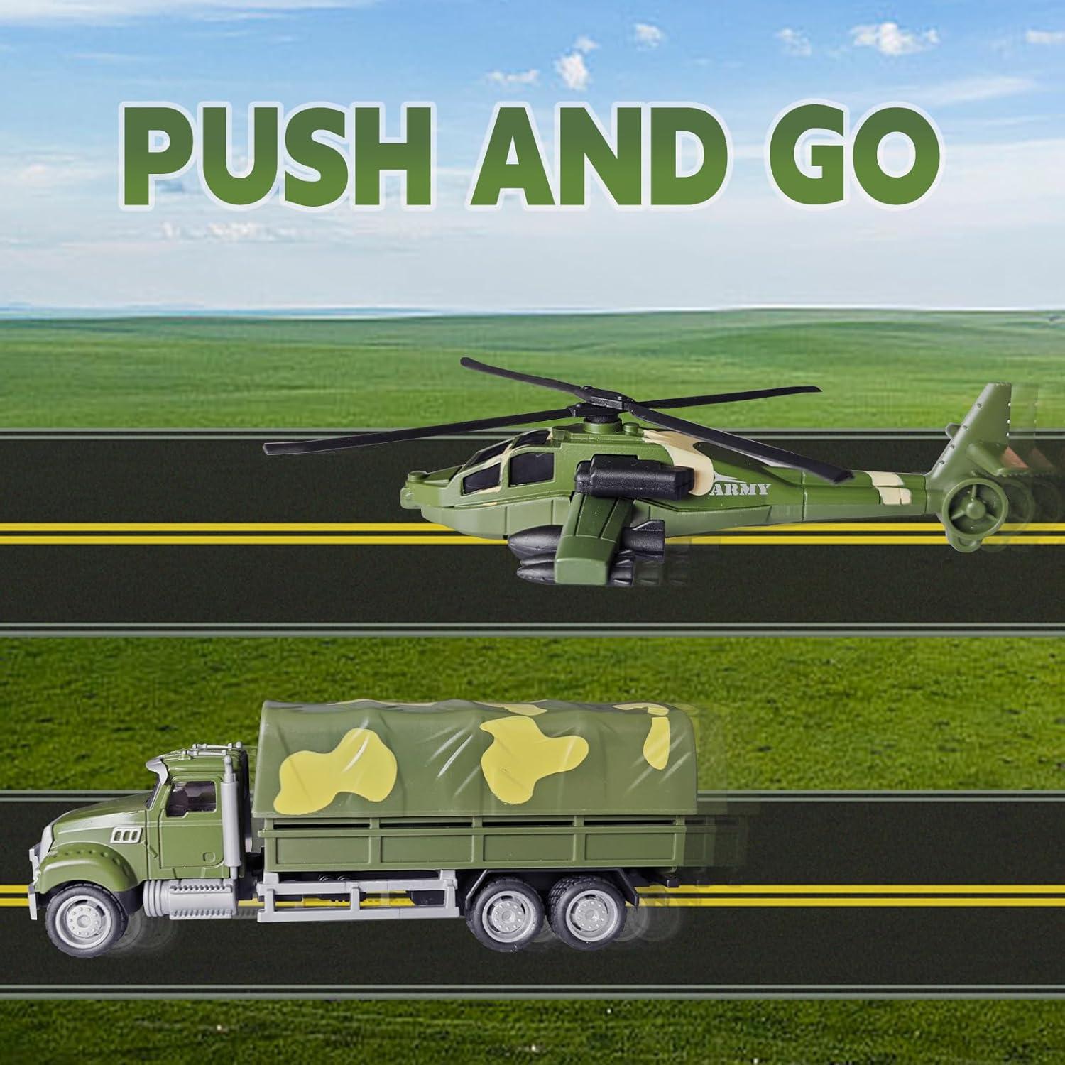 Conjunto de Juguetes Militares OTONOPI 6 Vehículos Retroceso