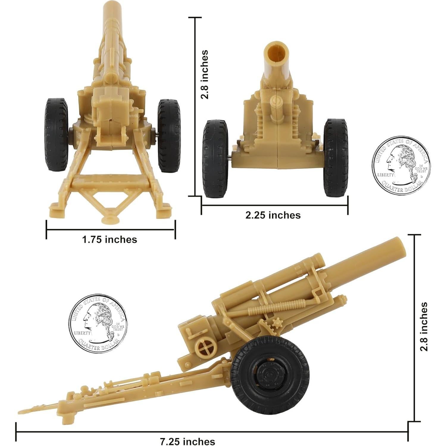 Set de Artillería BMC Toys WW2 EE.UU. 12 Figuras y Howitzers