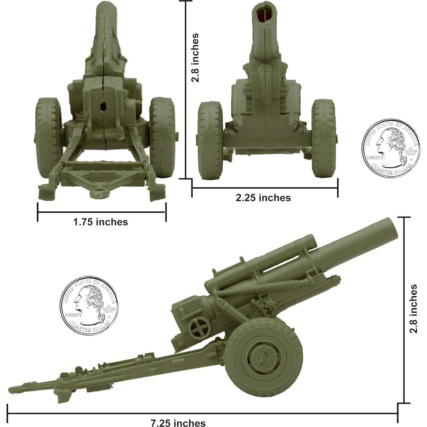 Conjunto de Artillería BMC Classic Howitzers 3 piezas Verde OD
