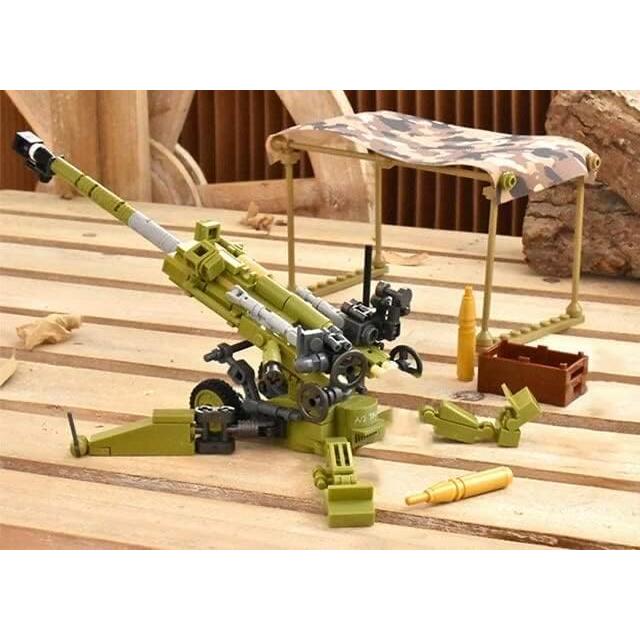 Set de Construcción Militar General Jim 155mm Artillería 258 Piezas