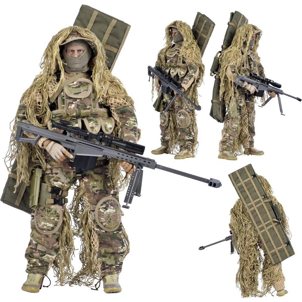 Figura de Acción Soldado Francotirador MoJyetli 30 CM Camuflaje