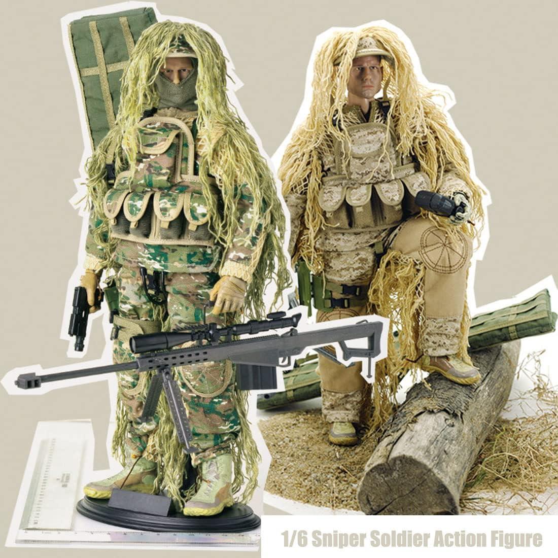 Figura de Acción Soldado Francotirador MoJyetli 30 CM Camuflaje
