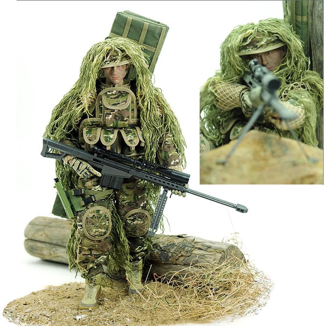 Figura de Acción Soldado Francotirador MoJyetli 30 CM Camuflaje