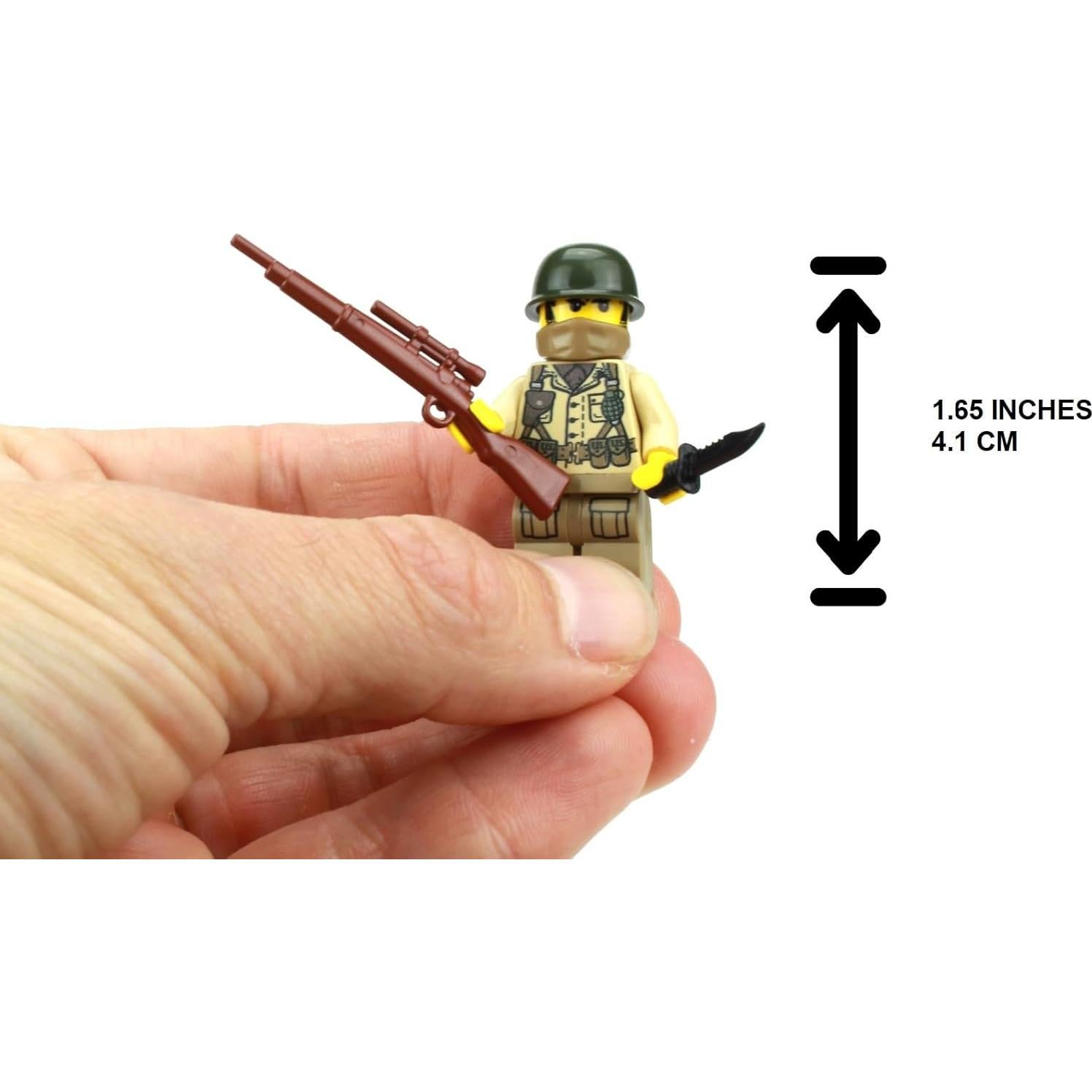 Minifigura Coleccionable Francotirador Ejército EE. UU. WWII 4.06cm