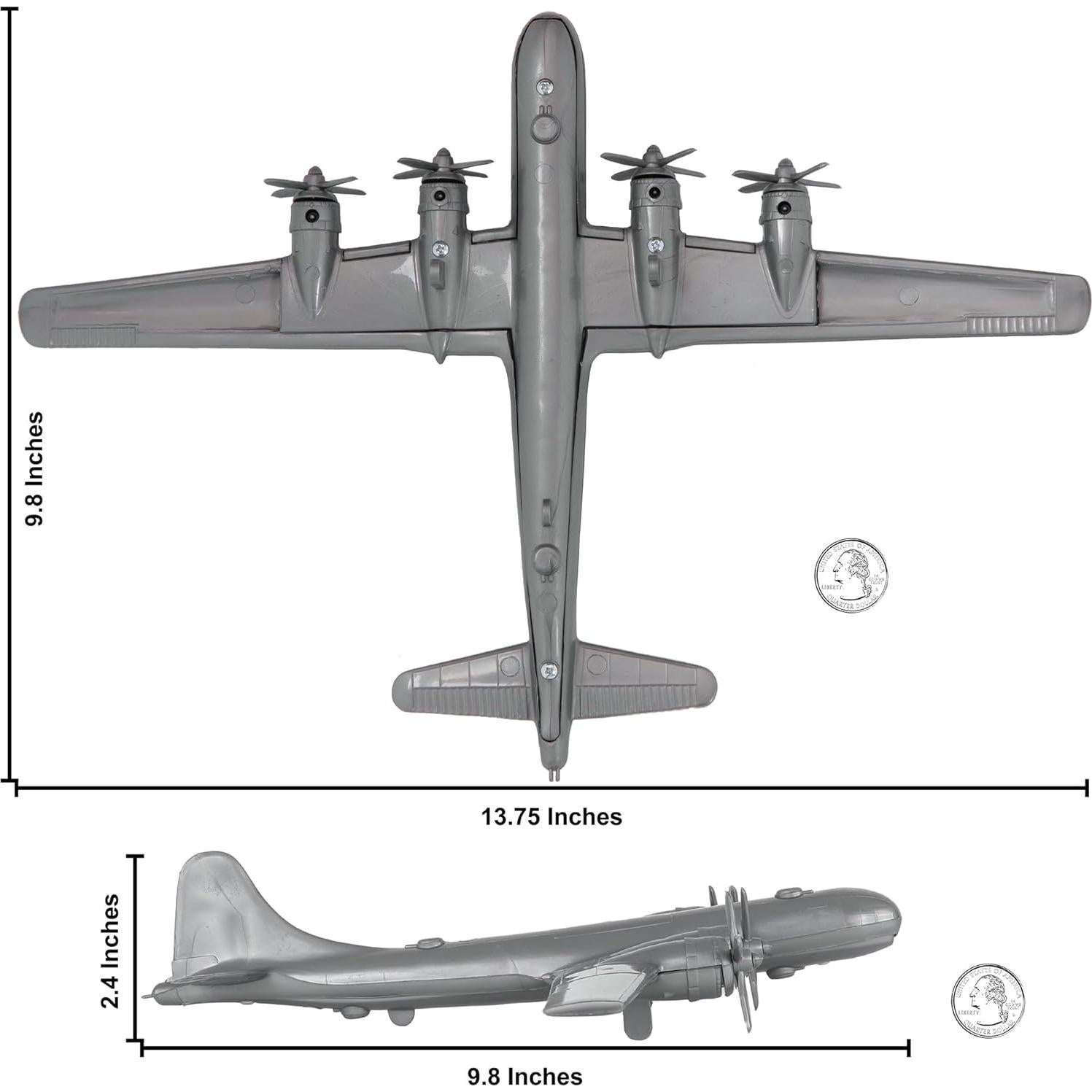 Avión de Juguete TimMee B-29 Superfortress Gris 24.77cm