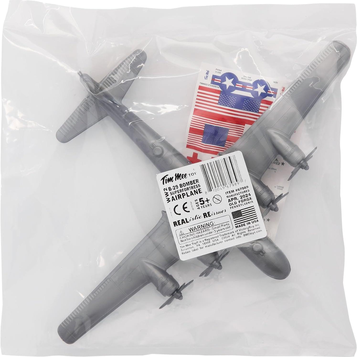 Avión de Juguete TimMee B-29 Superfortress Gris 24.77cm