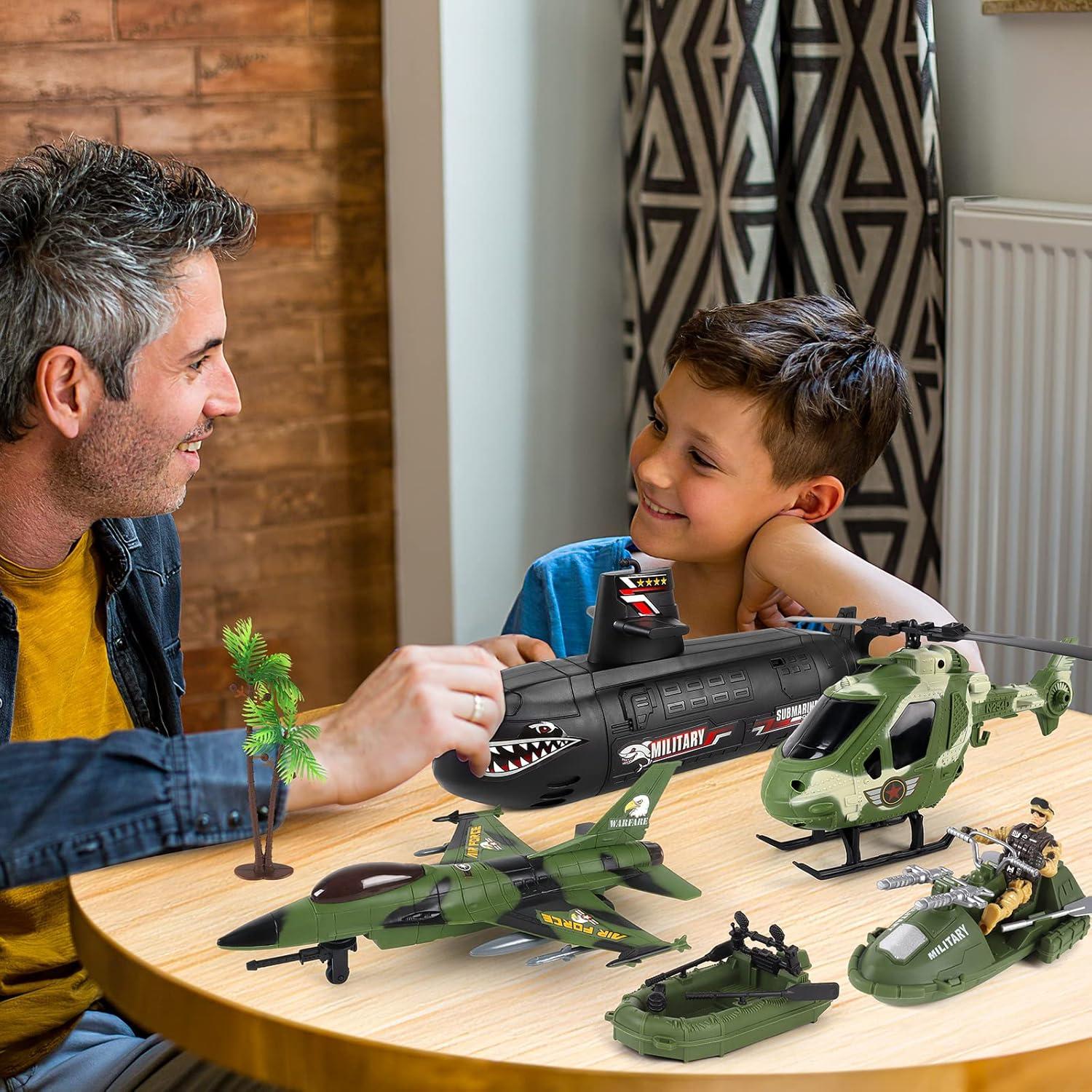 Juguete Submarino de Soldados de Ejército deAO - 7 Figuras