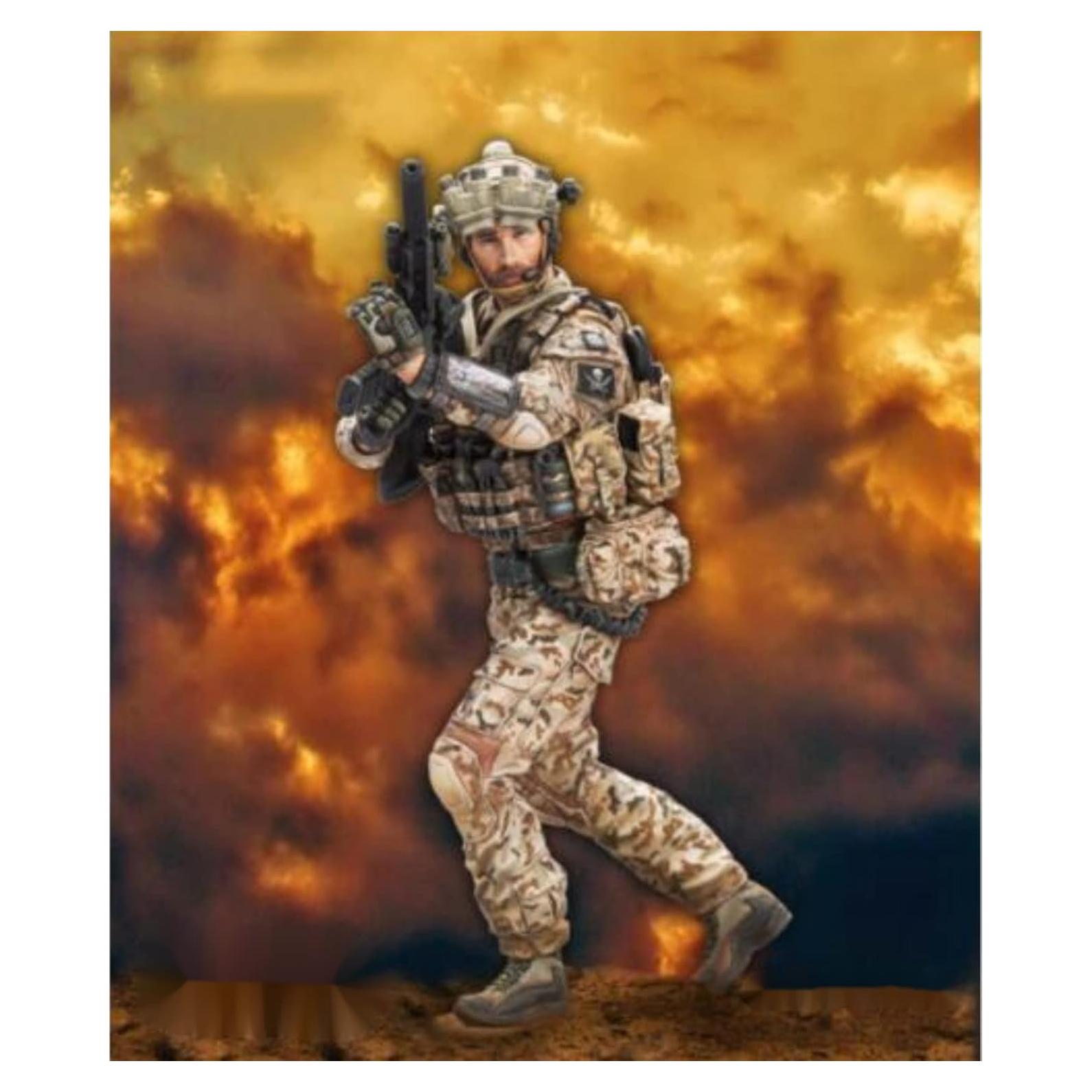 Kit de Modelo de Resina 1/16 LIANGFANG Soldado Marino DIY