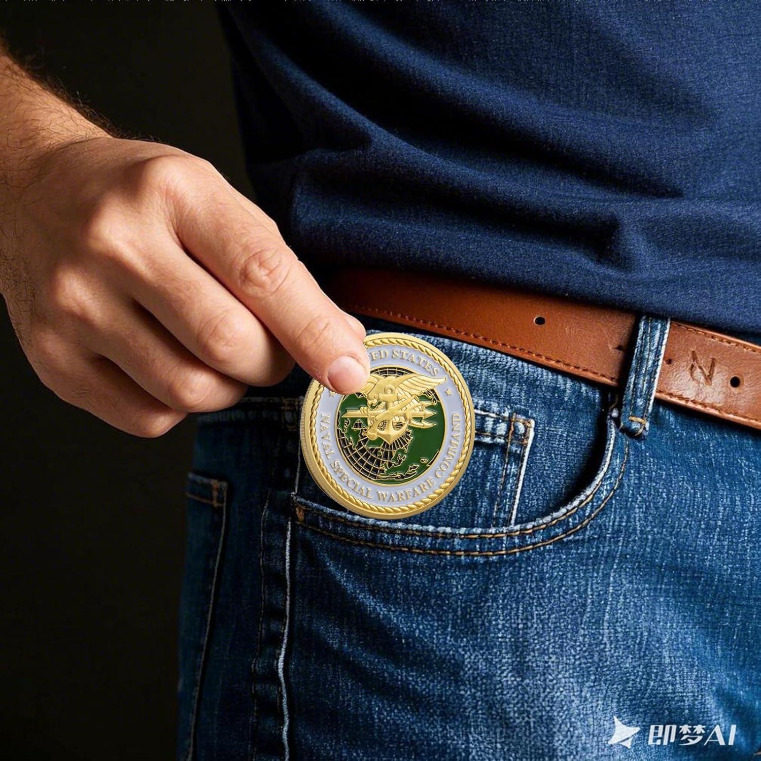 Moneda Conmemorativa Navy SEALs WRFLC - 39.87g, 3.99cm