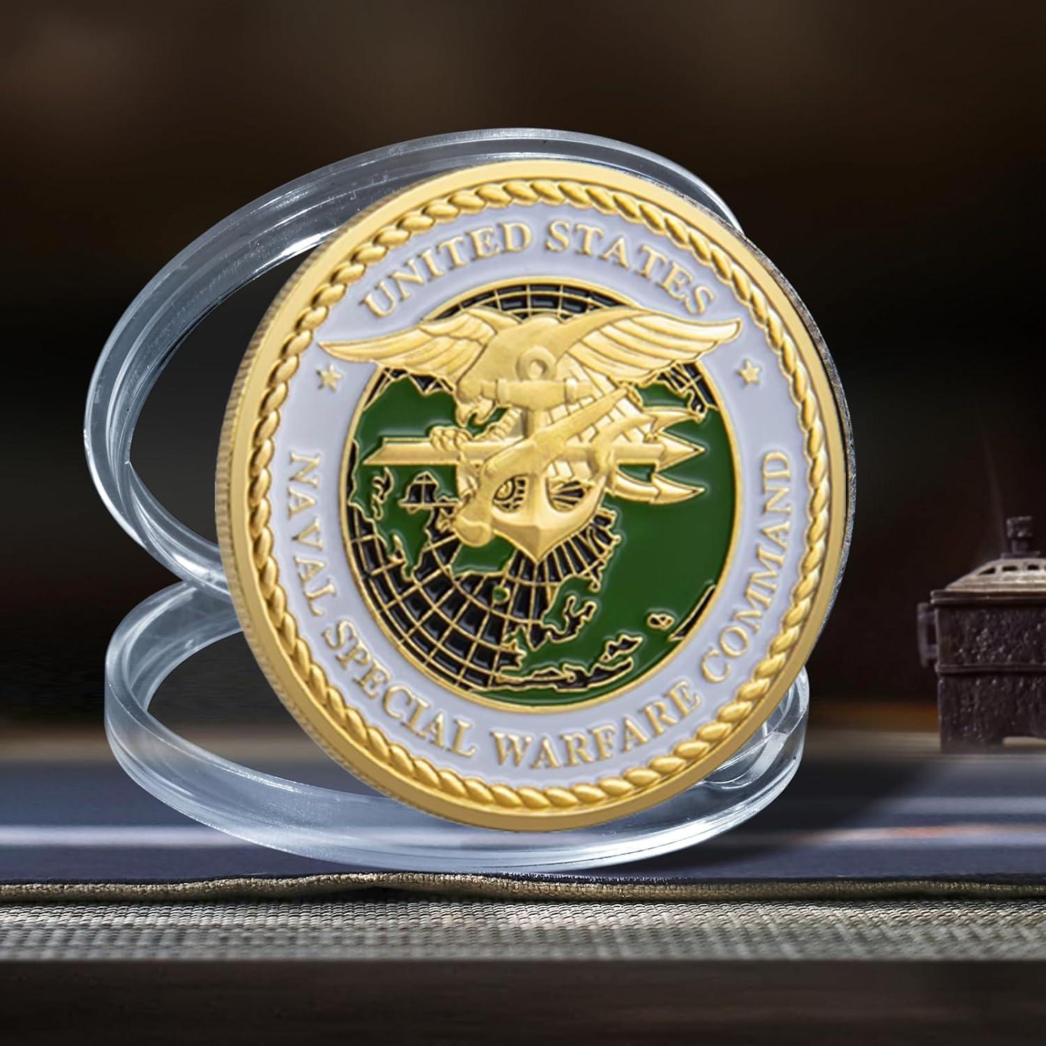 Moneda Conmemorativa Navy SEALs WRFLC - 39.87g, 3.99cm