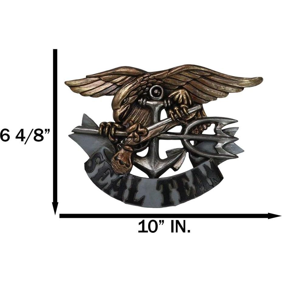 Placa Decorativa Emblema Sellos Marina EE. UU. 25.4x16.5 cm