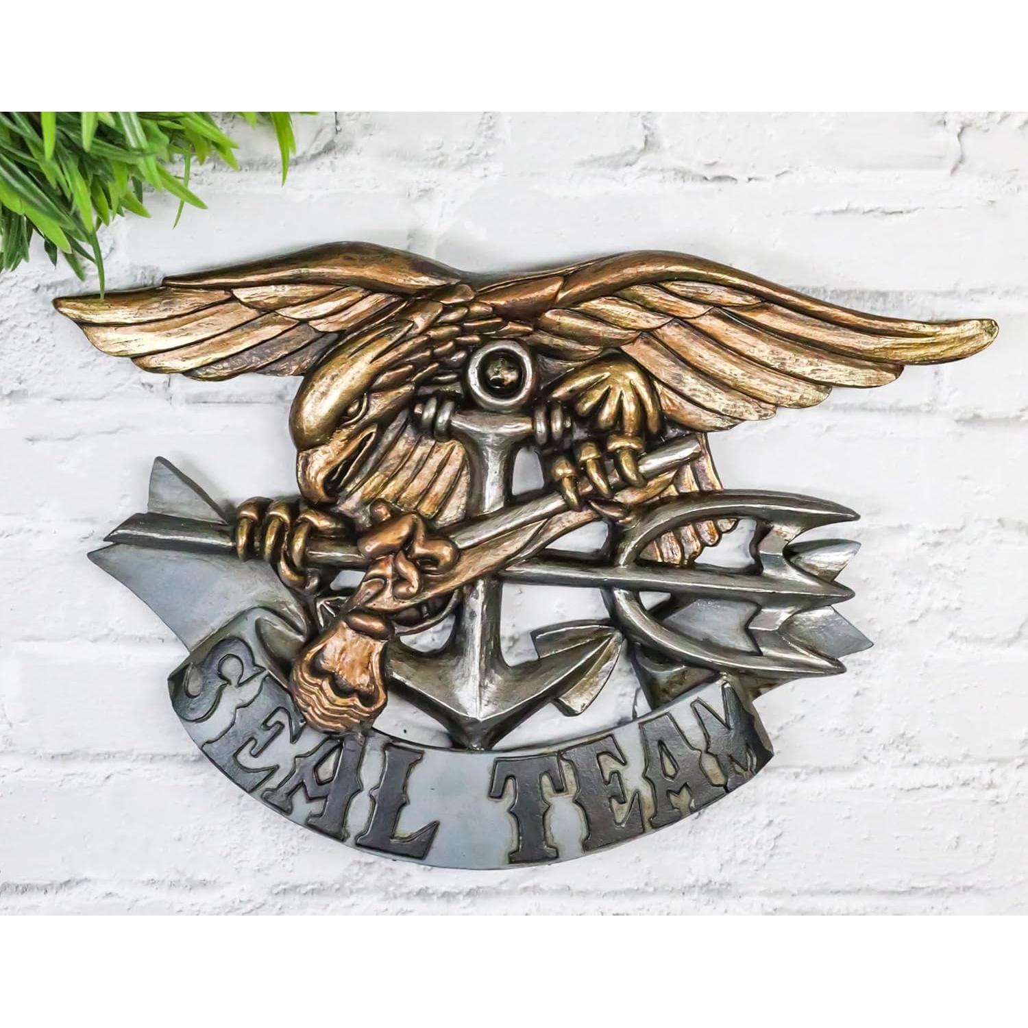 Placa Decorativa Emblema Sellos Marina EE. UU. 25.4x16.5 cm