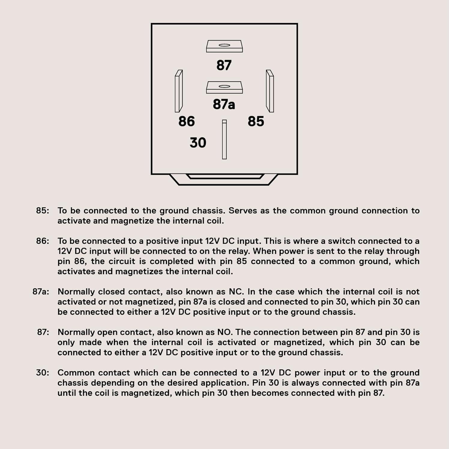 Relé Eléctrico SPDT 5 Pines Bosch True Mods 12V 40A/30A
