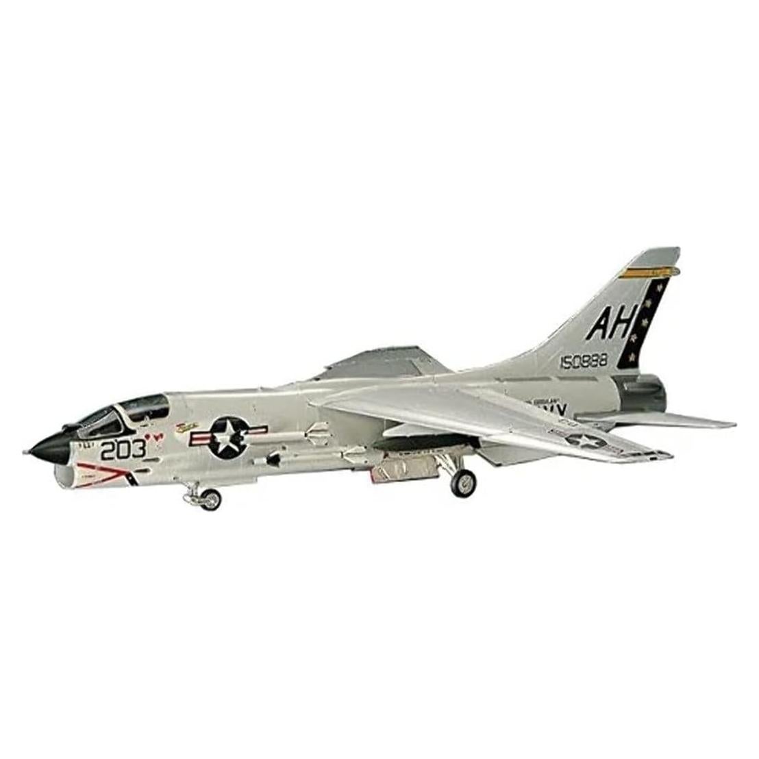 Modelo de avión Hasegawa F-8E Crusader 1:72 sin pintar