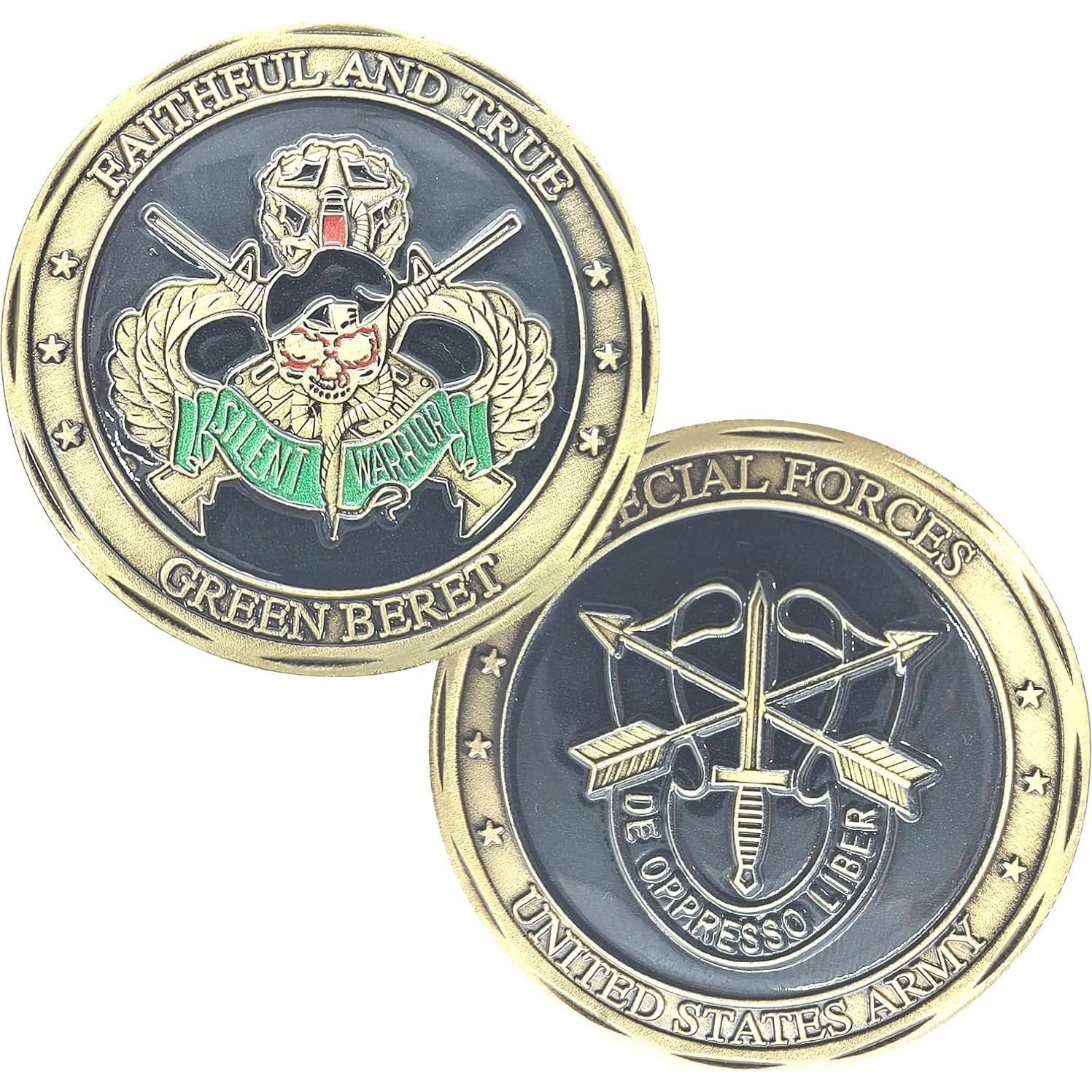 Moneda de Desafío Militar Boinas Verdes USA - Regalo Honorífico