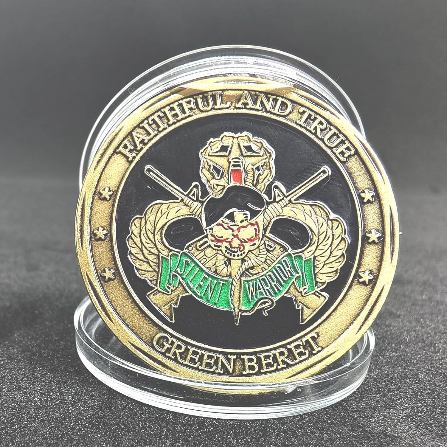 Moneda de Desafío Militar Boinas Verdes USA - Regalo Honorífico
