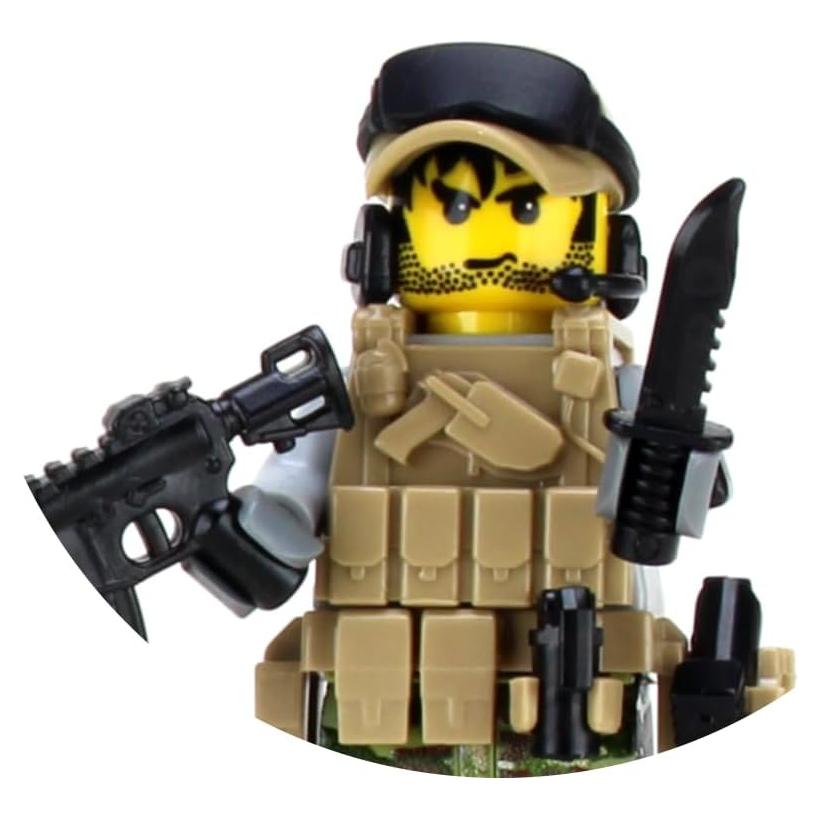 Minifigura Militar Personalizada Boinas Verdes Battle Brick 4.45cm