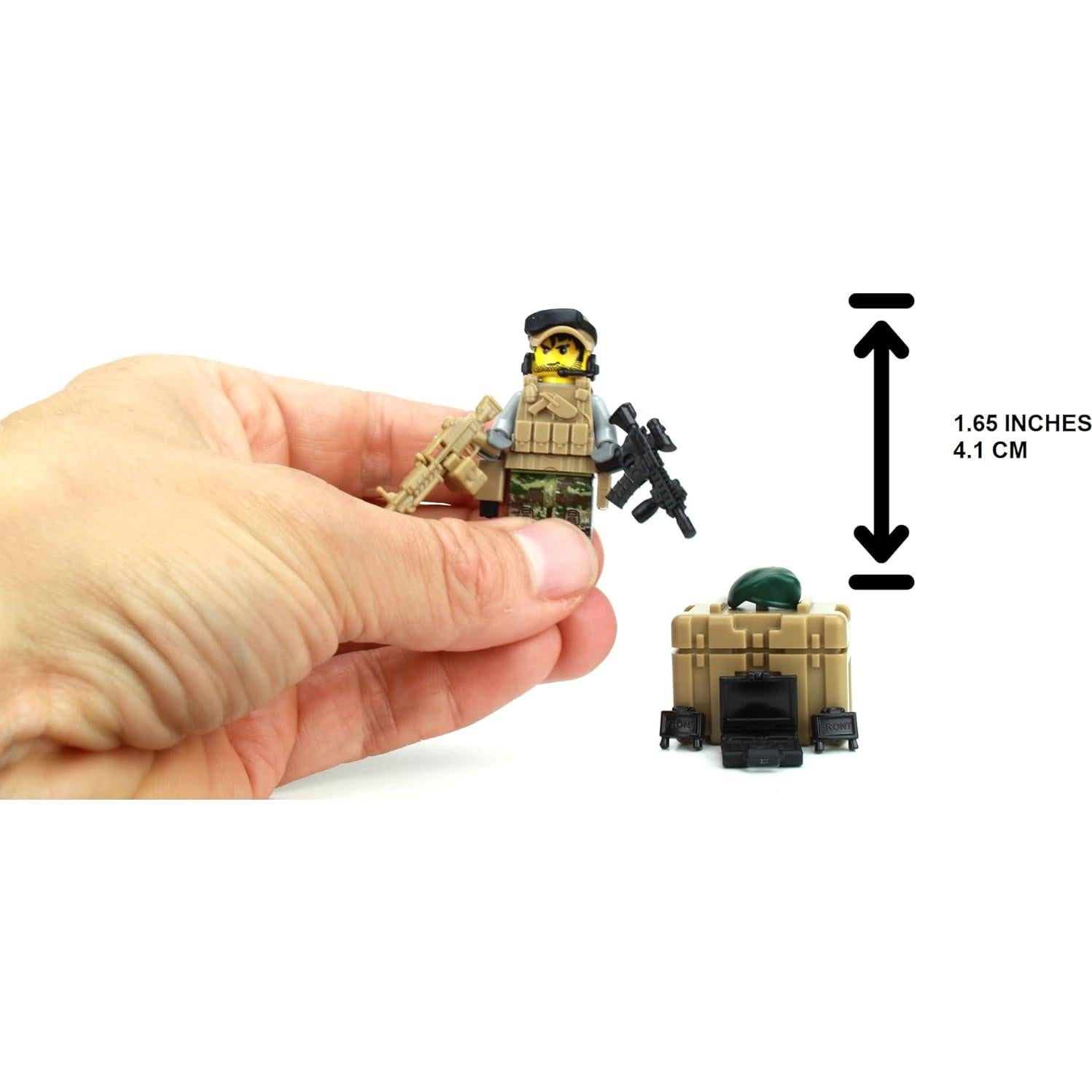 Minifigura Militar Personalizada Boinas Verdes Battle Brick 4.45cm