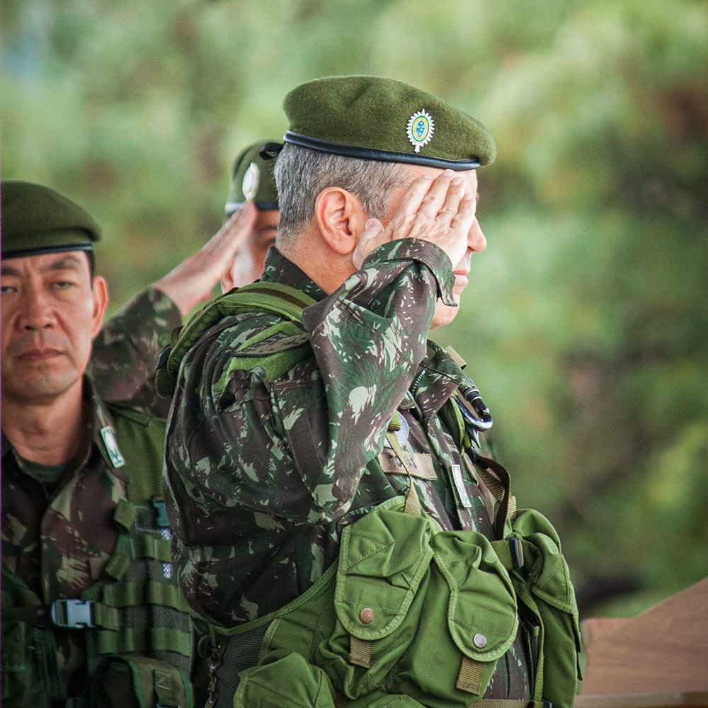 Boina Militar de Lana Nawati Verde Oscuro para Mujeres