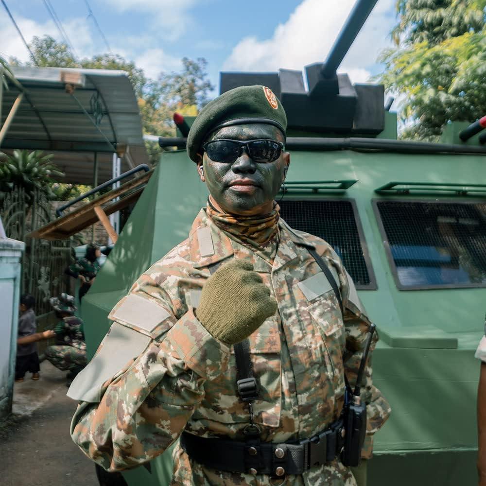 Boina Militar de Lana Nawati Verde Oscuro para Mujeres