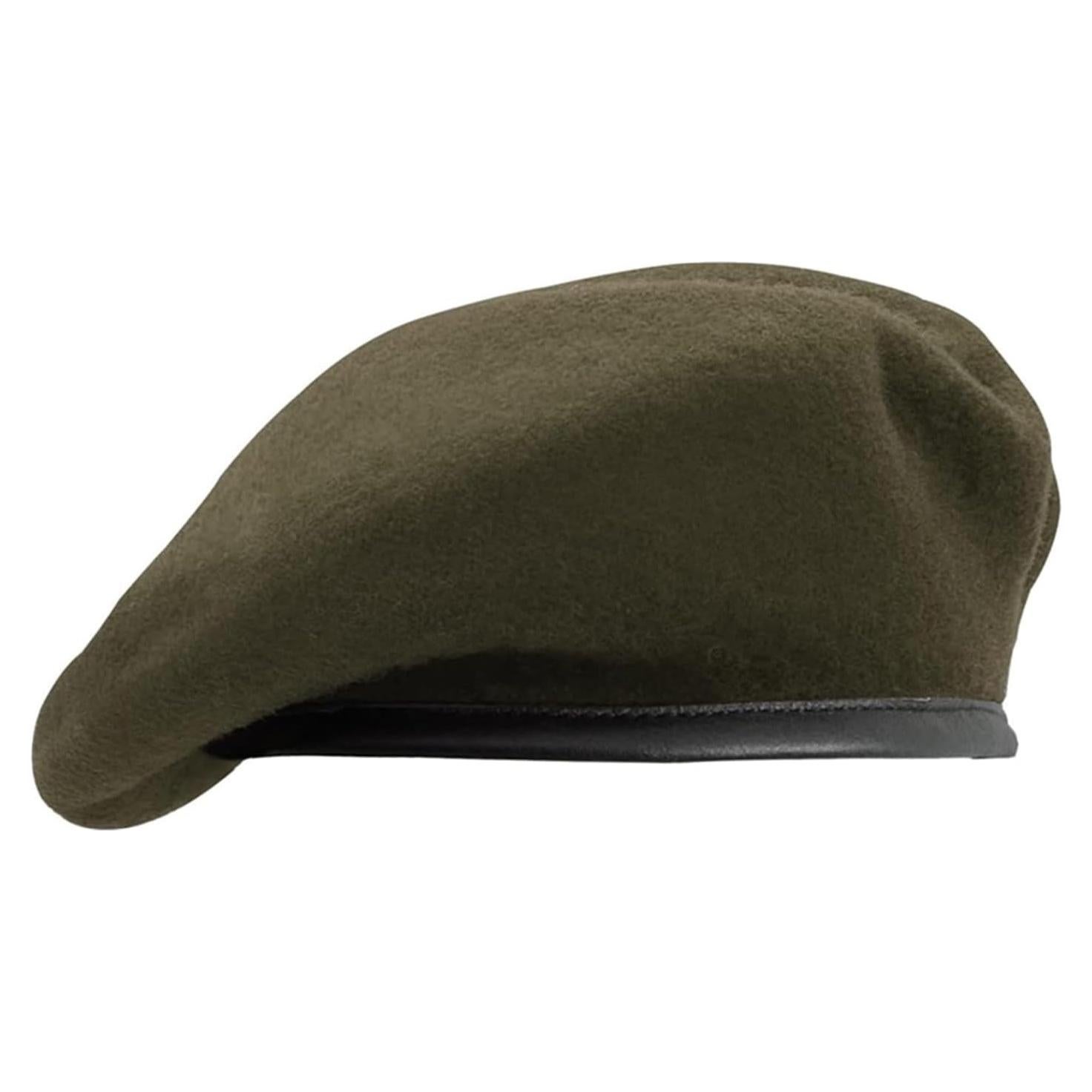 Gorro Boina Militar de Lana Unisex Verde Ejército