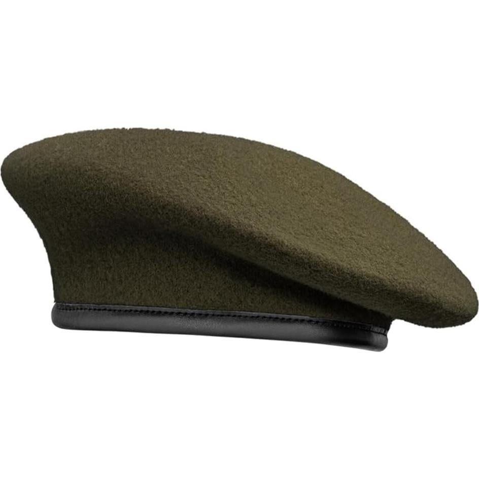Gorro Boina Militar de Lana Unisex Verde Ejército