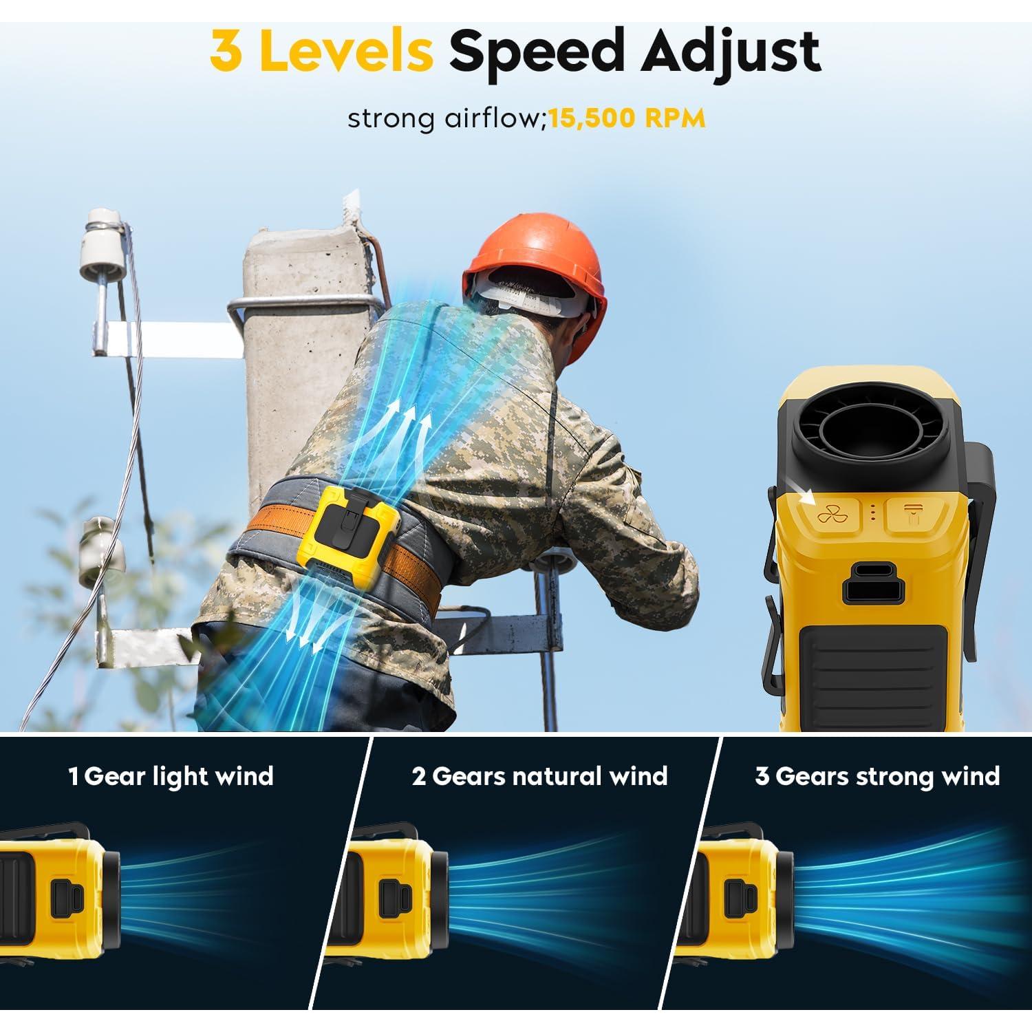 Ventilador Portátil LOUISWARE FS-30 10000mAh 3 Velocidades