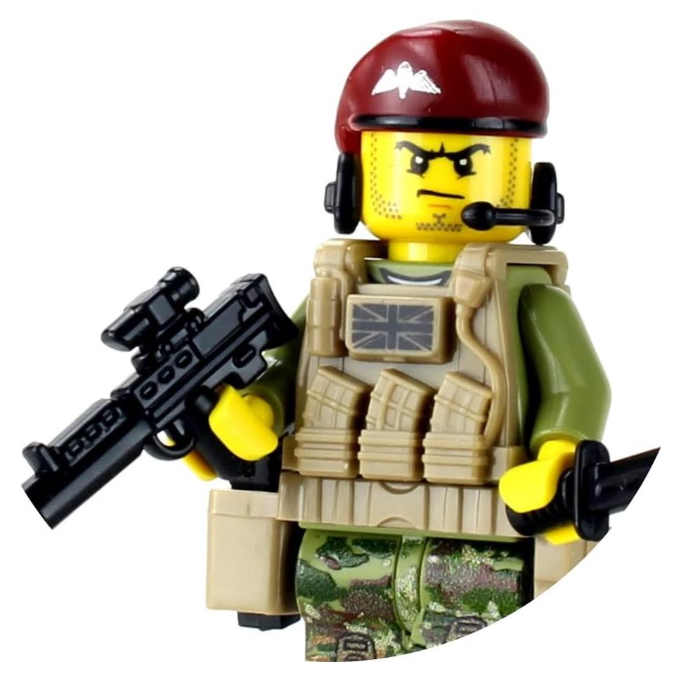 Minifigura Paracaidista Británico Battle Brick 4.1cm