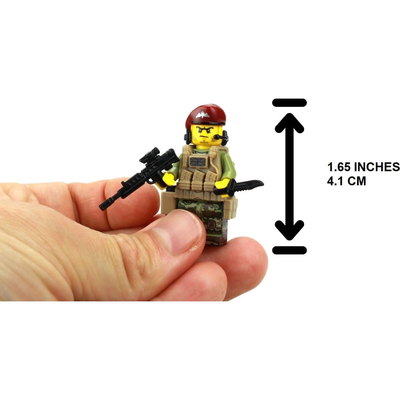 Minifigura Paracaidista Británico Battle Brick 4.1cm