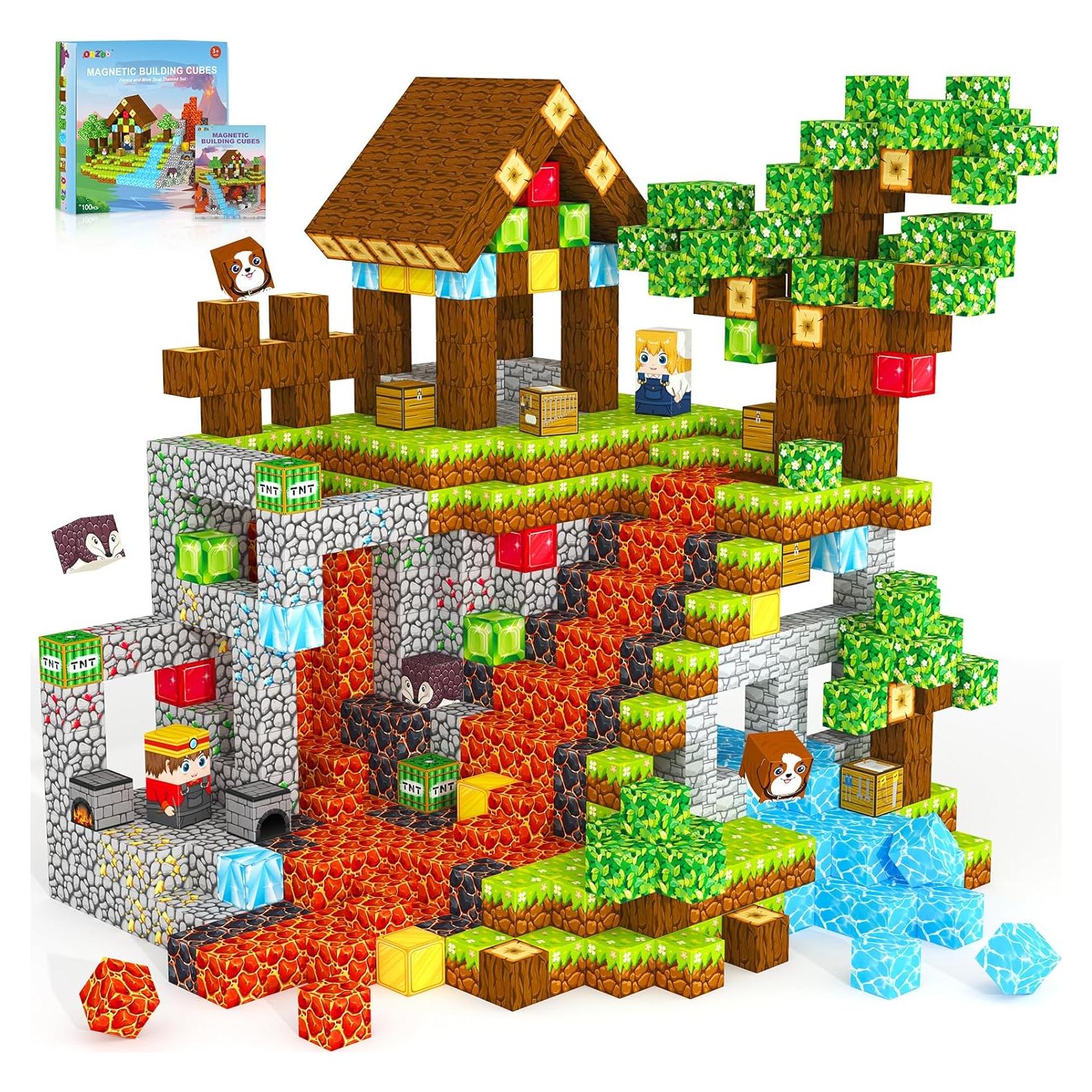 Bloques Magnéticos de Construcción ORZbb 100 Piezas 2x2 cm