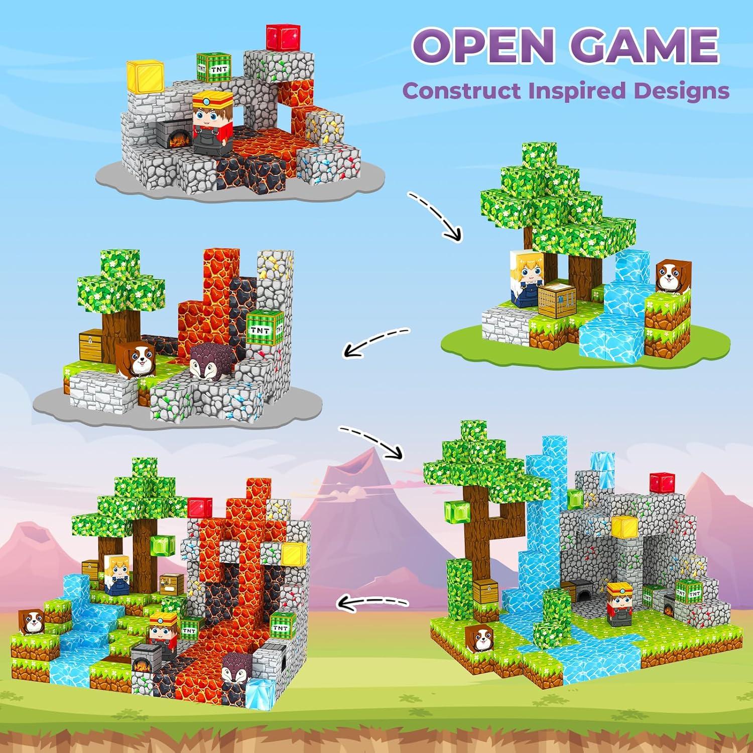 Bloques Magnéticos de Construcción ORZbb 100 Piezas 2x2 cm