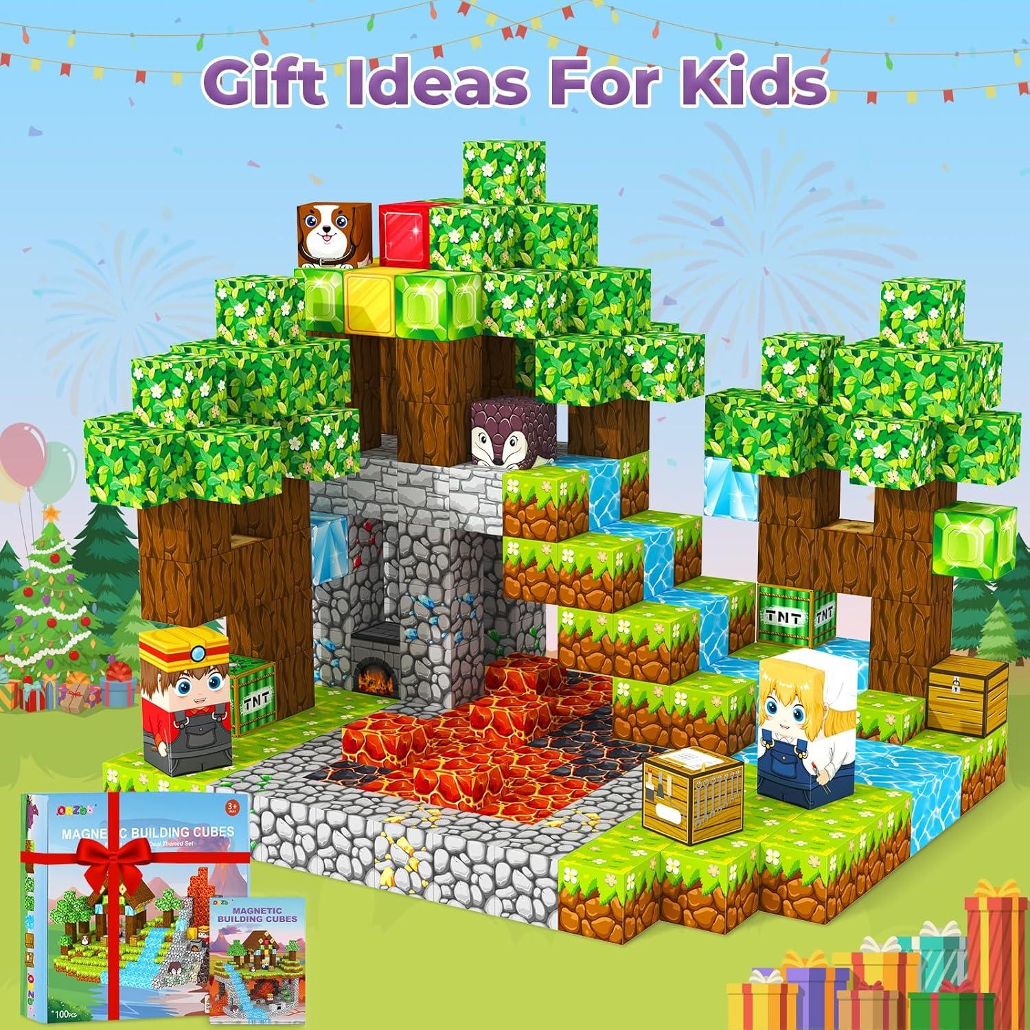 Bloques Magnéticos de Construcción ORZbb 100 Piezas 2x2 cm