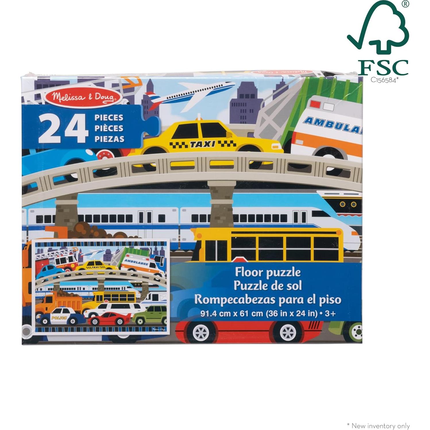 Rompecabezas de Suelo Jumbo Melissa & Doug Tráfico Atasco