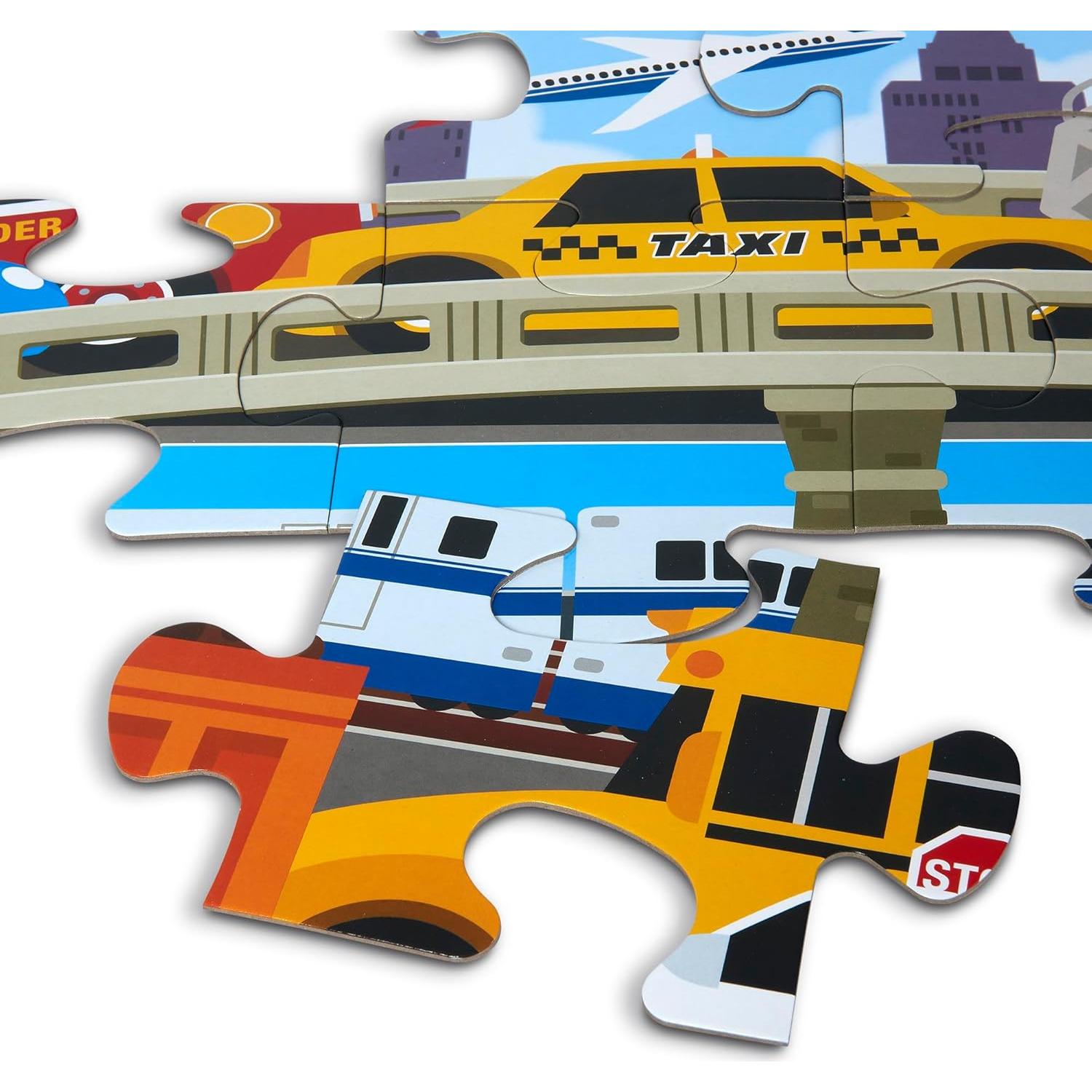 Rompecabezas de Suelo Jumbo Melissa & Doug Tráfico Atasco