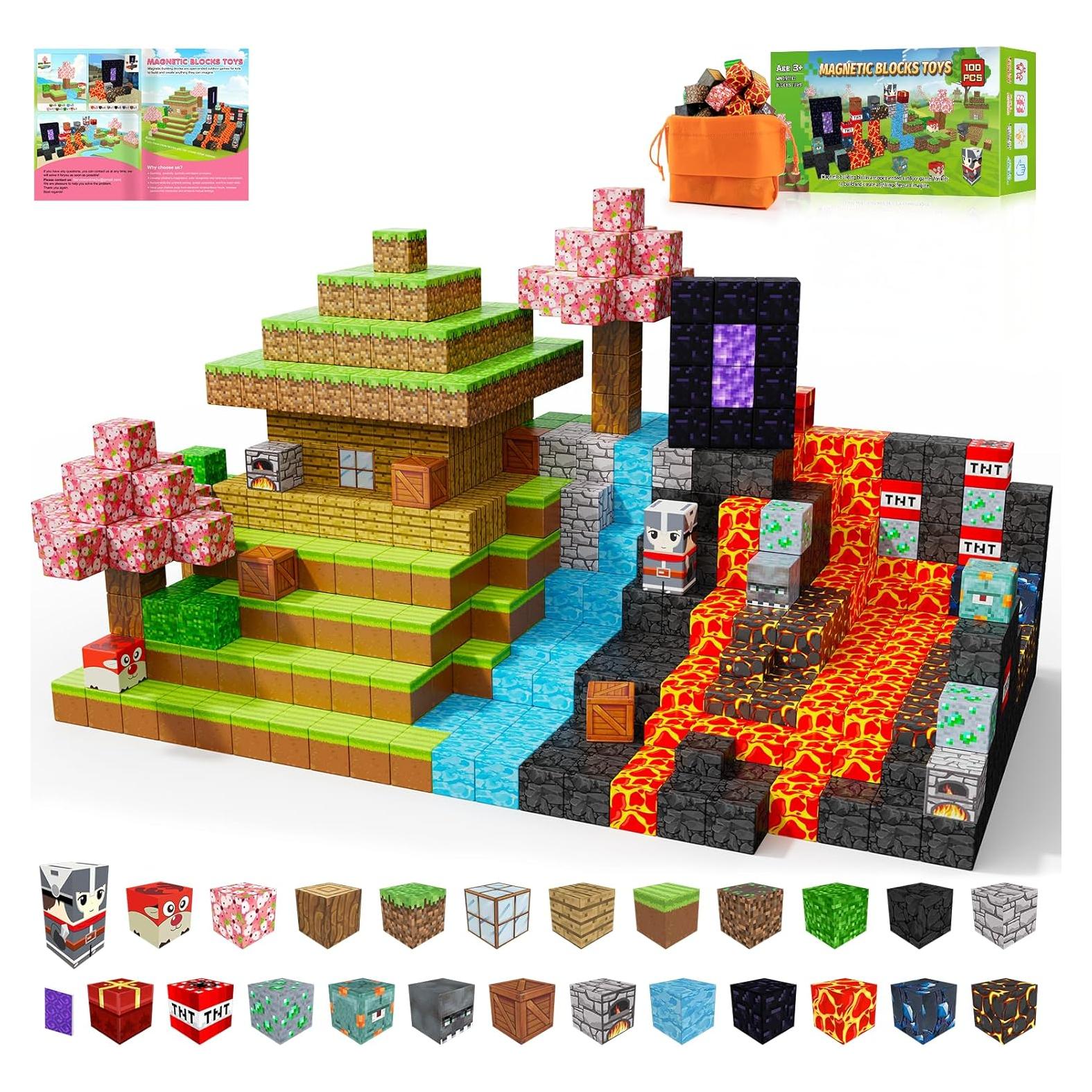 Set de Bloques Magnéticos 100PCS YuanPing - Juego STEM 3+