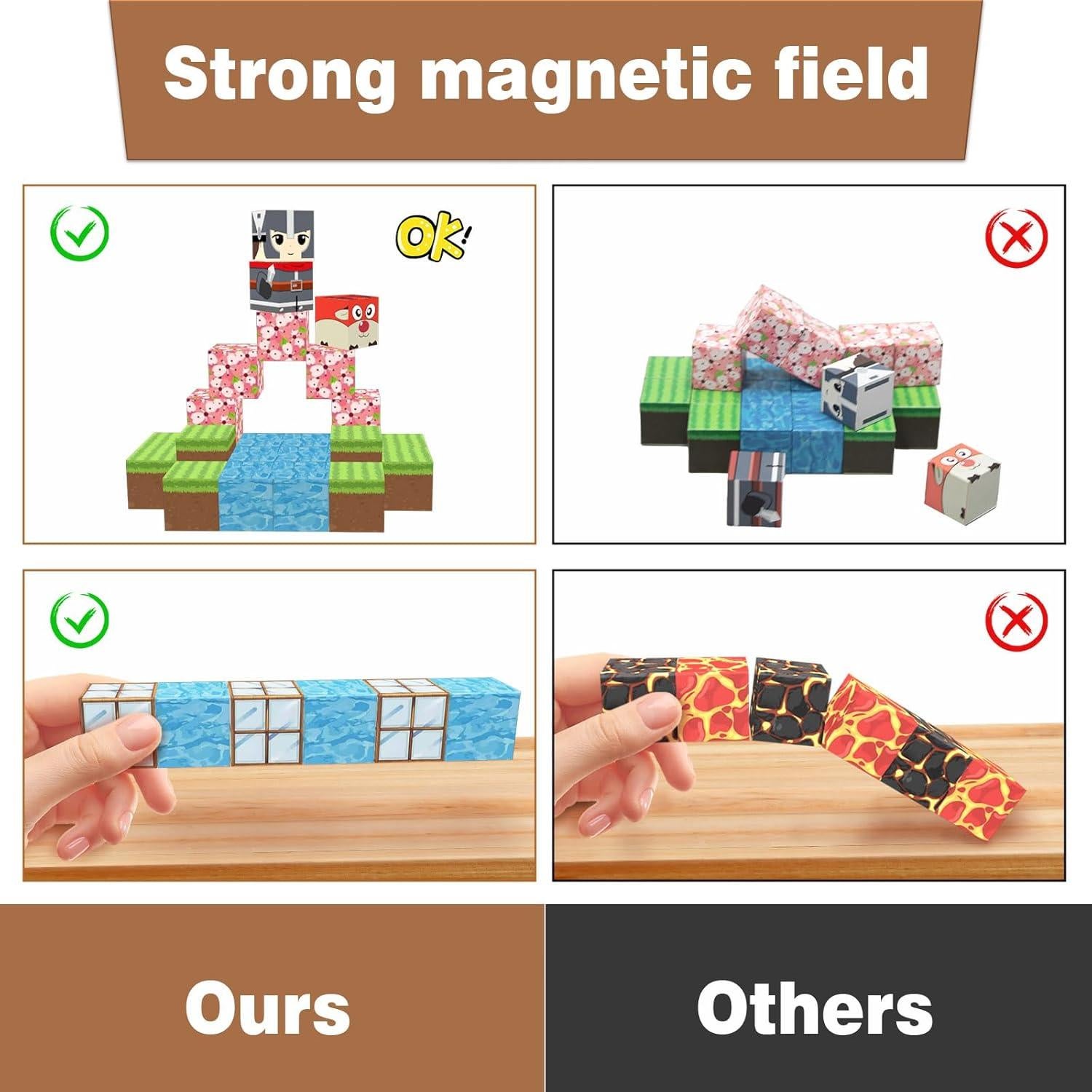 Set de Bloques Magnéticos 100PCS YuanPing - Juego STEM 3+