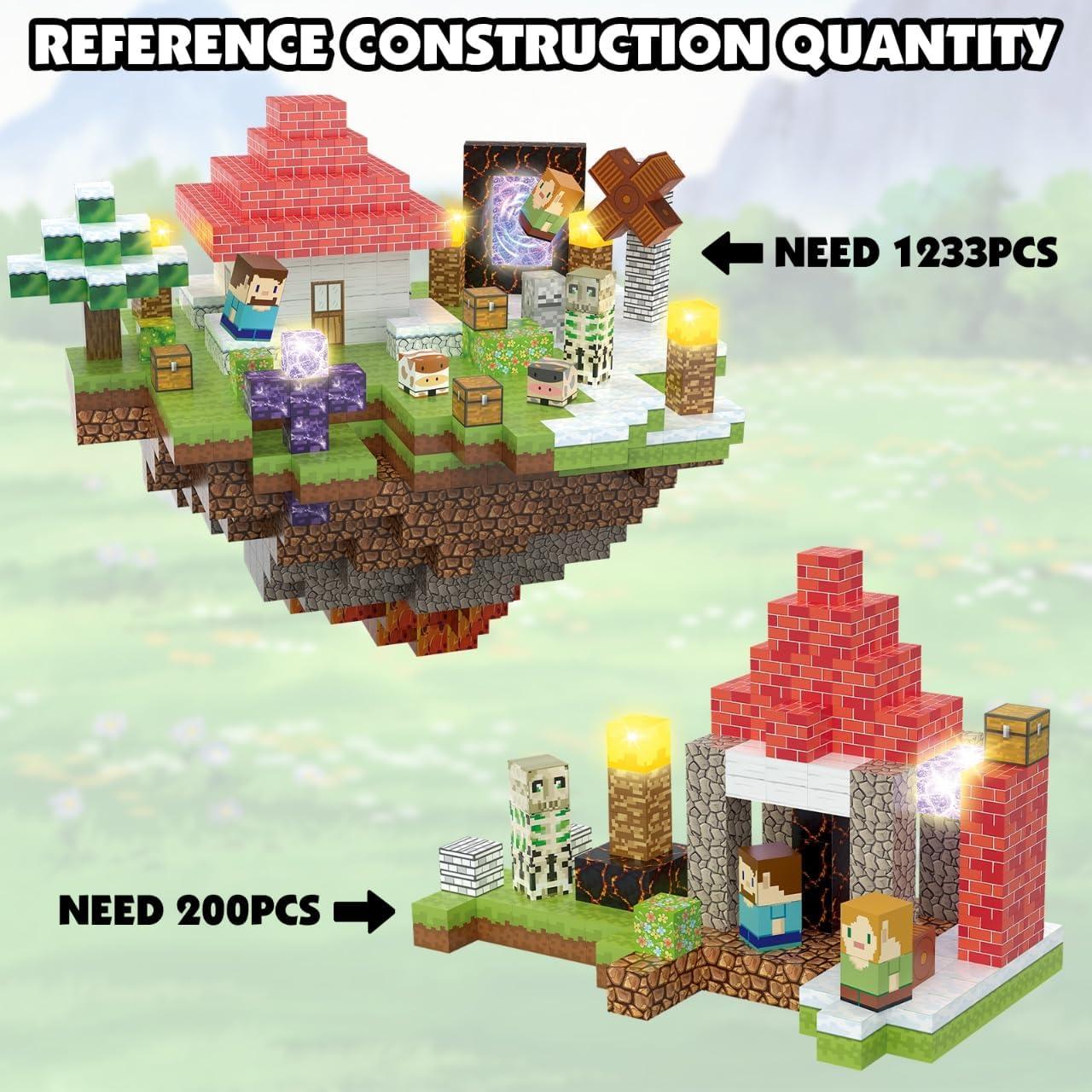 Juego de Bloques Magnéticos AIDYVOI 200PCS con Luz 3D