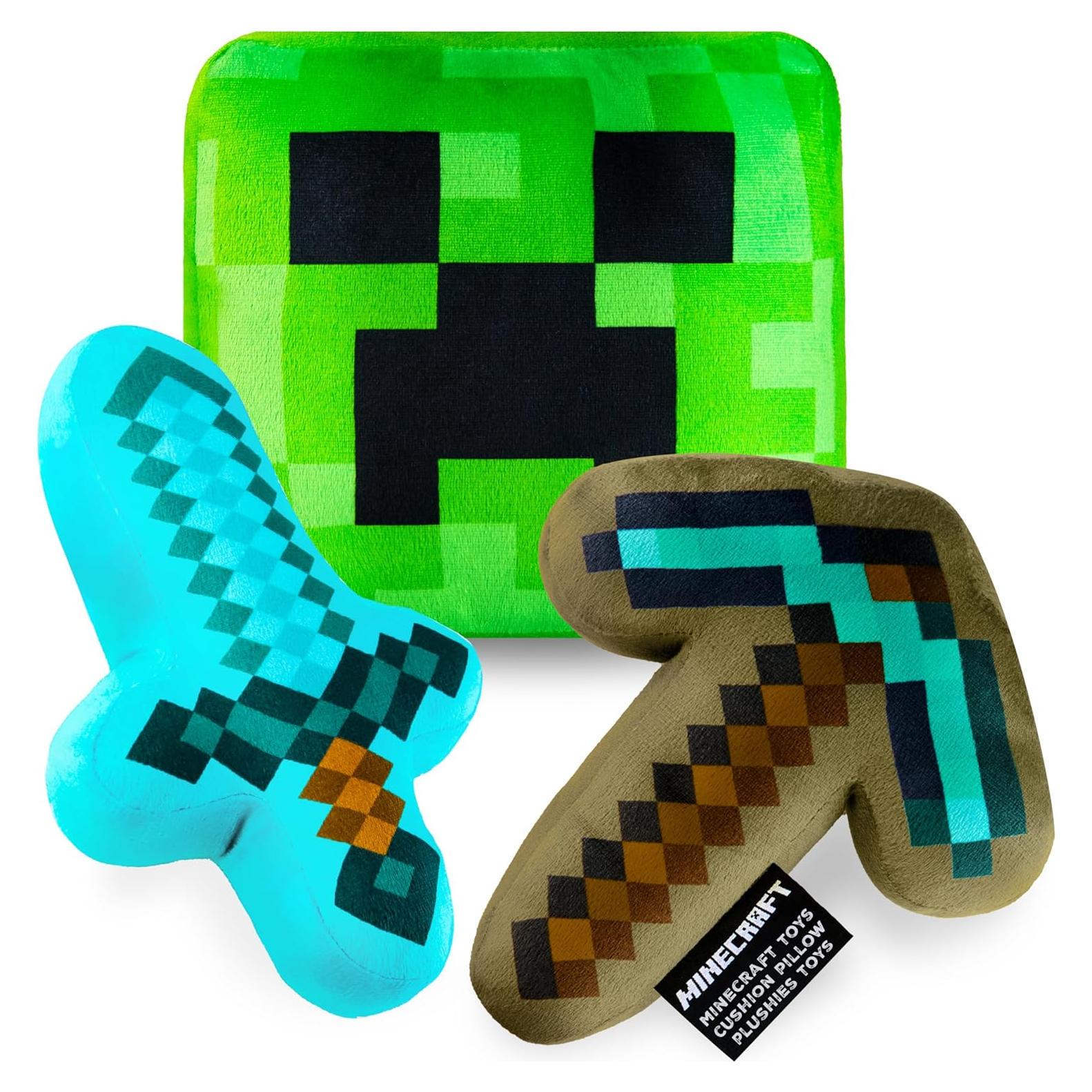 Conjunto de Peluches Minecraft Bioworld - 3 Figuras 20 cm
