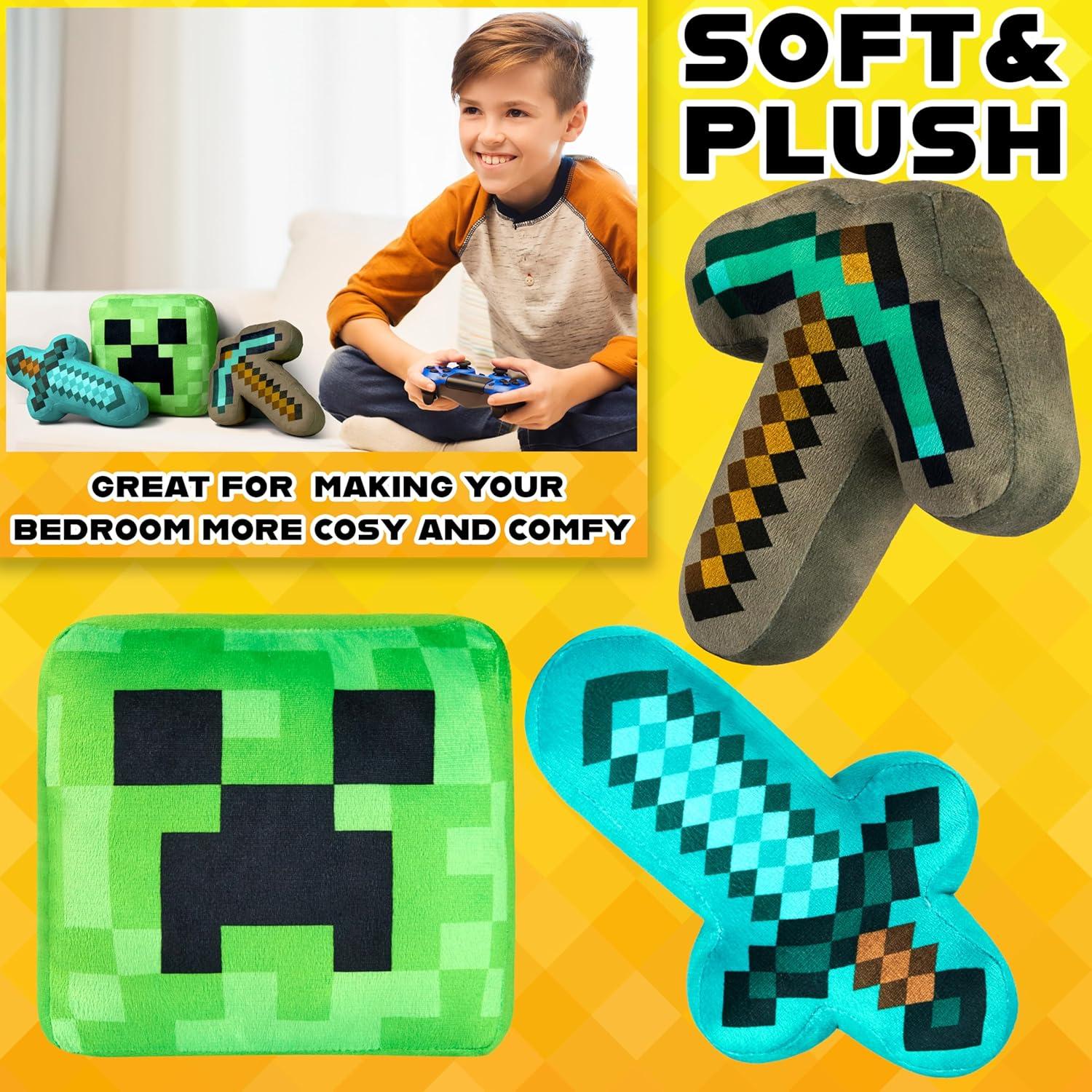 Conjunto de Peluches Minecraft Bioworld - 3 Figuras 20 cm