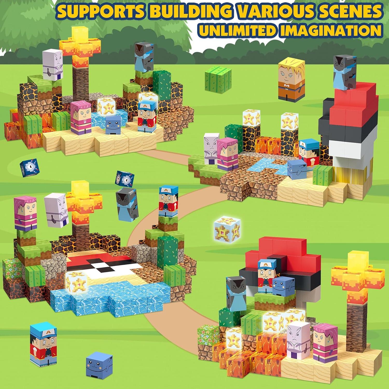 Juego de Bloques Magnéticos 200PCS Afiudadgfuhav Iluminados