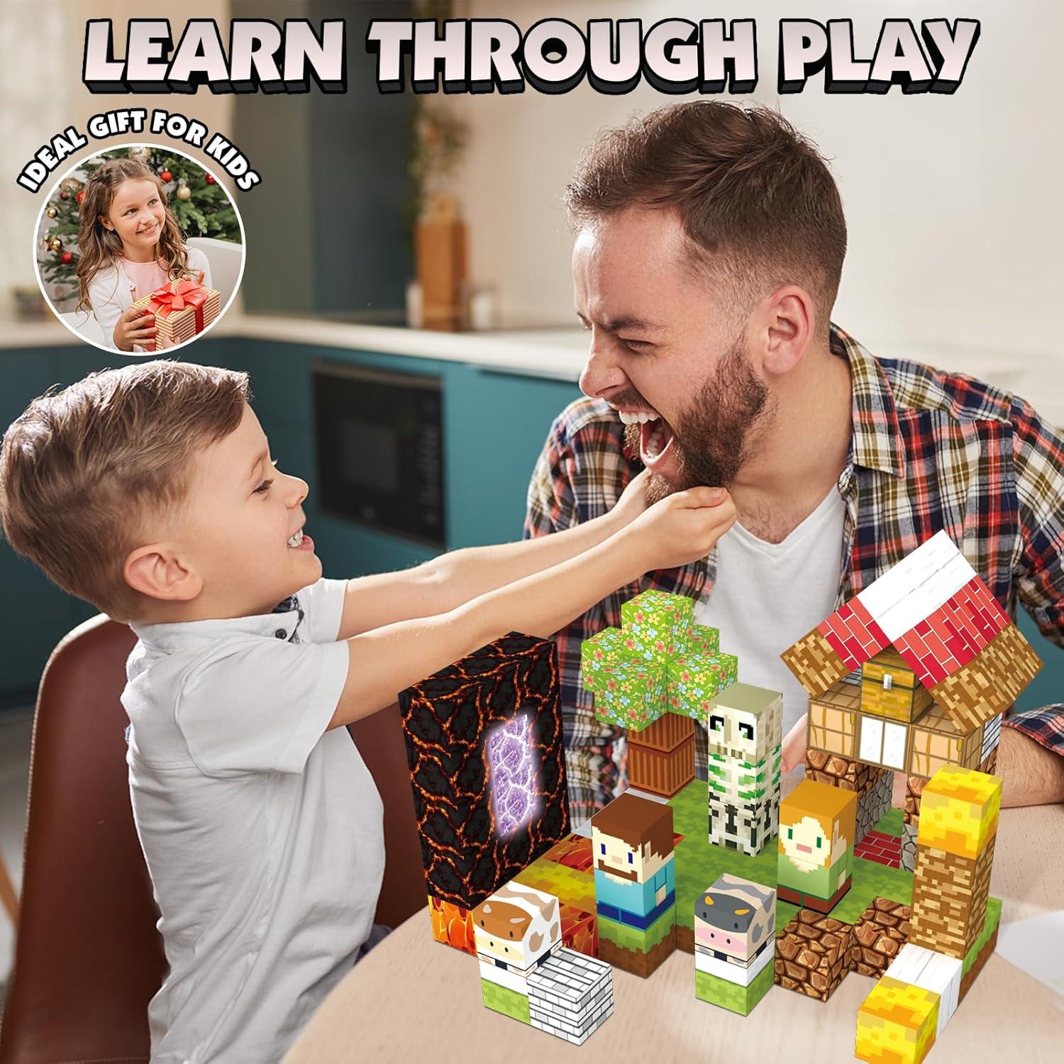 Juego de Bloques Magnéticos AIDYVOI 100 PCS para Niños 3+