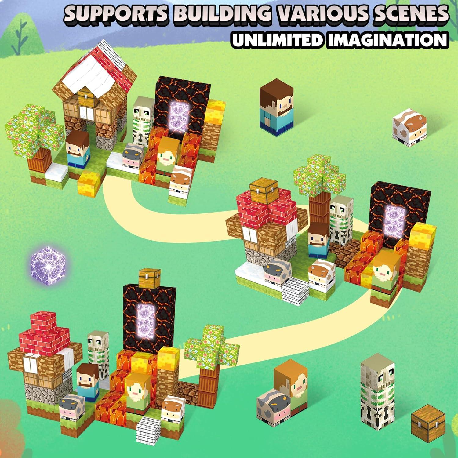 Juego de Bloques Magnéticos AIDYVOI 100 PCS para Niños 3+