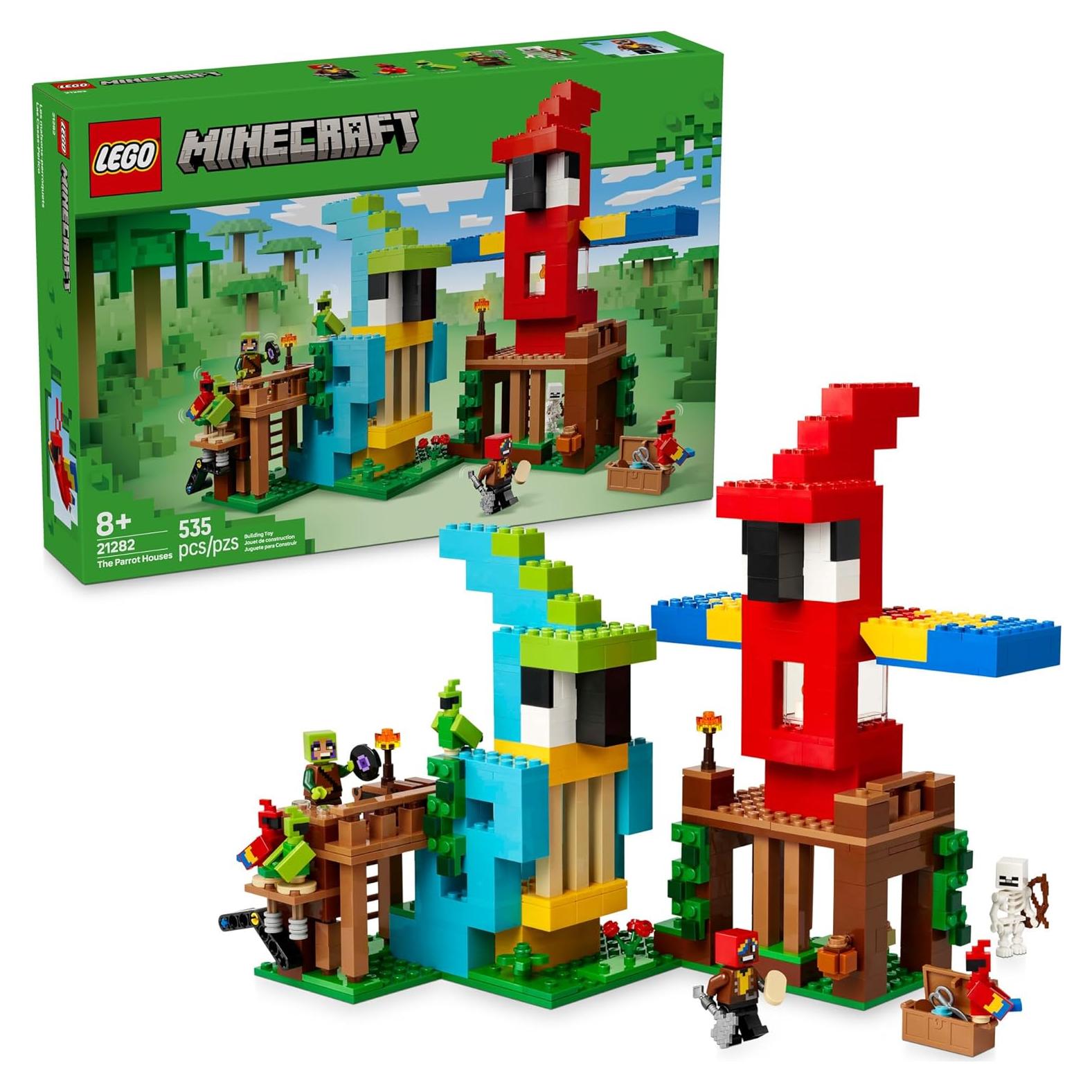 LEGO Minecraft Casas de los Loros 21282 - Juguete 8+