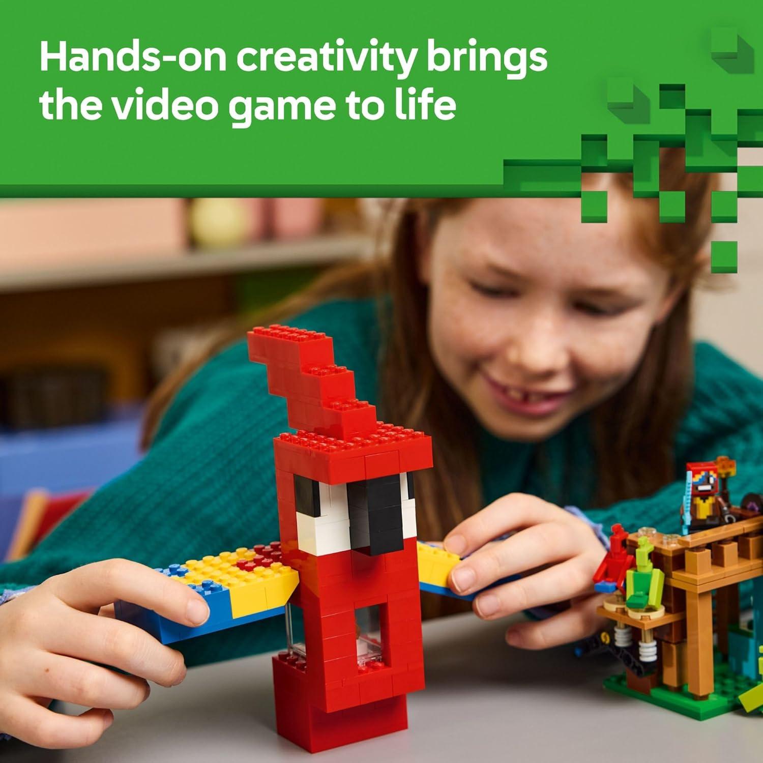 LEGO Minecraft Casas de los Loros 21282 - Juguete 8+