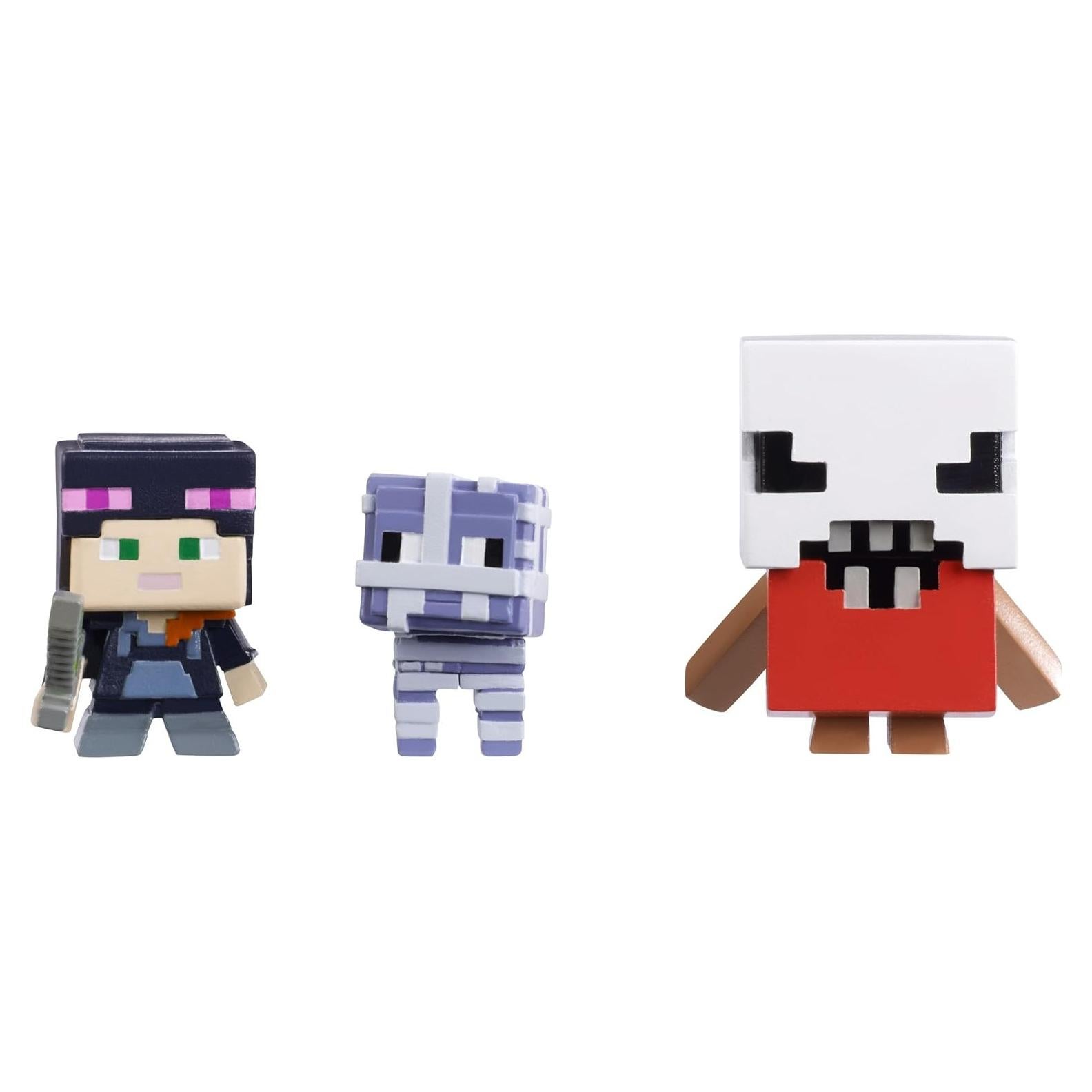 Figura de Acción Minecraft Mattel - Paquete de 3 Mini-Figuras