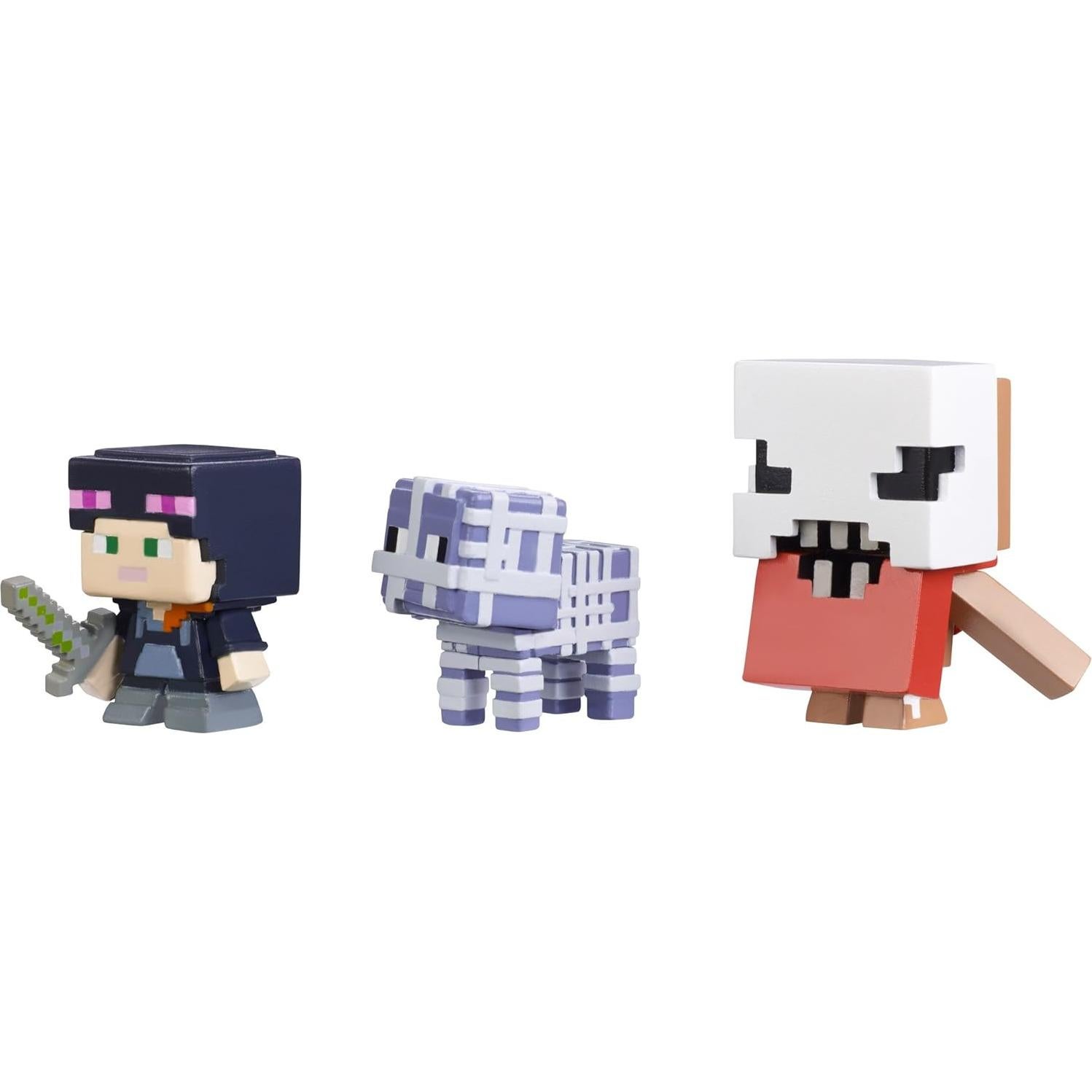 Figura de Acción Minecraft Mattel - Paquete de 3 Mini-Figuras