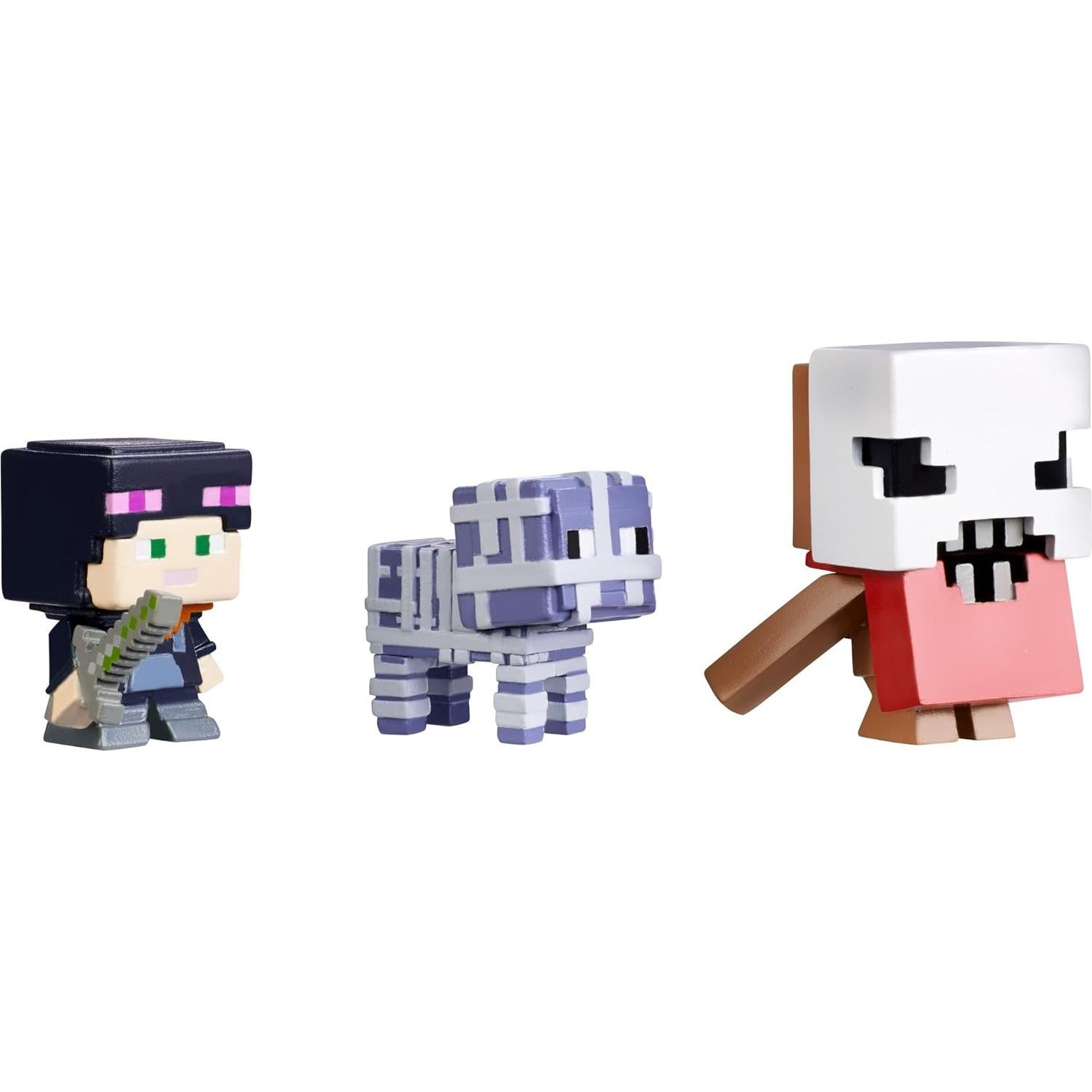 Figura de Acción Minecraft Mattel - Paquete de 3 Mini-Figuras