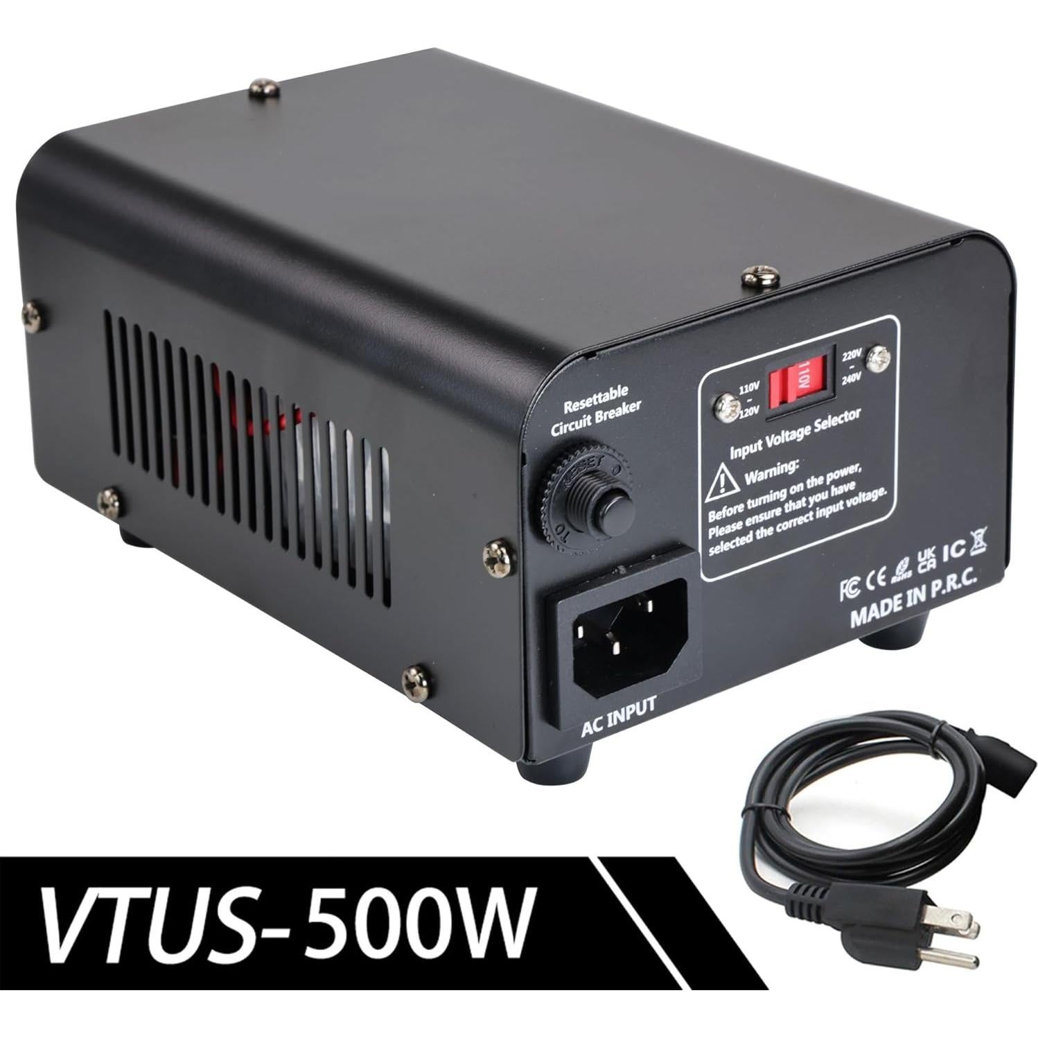 Transformador de Voltaje Yinleader 500W 110V a 220V/220V a 110V