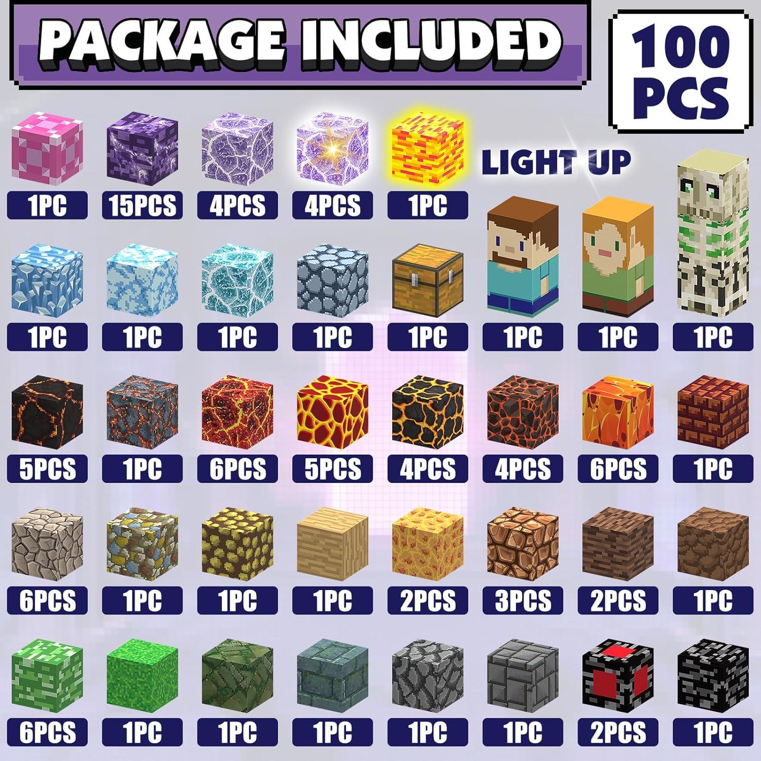 Juego de Bloques Magnéticos AIDYVOI 100 Piezas 3D para Niños