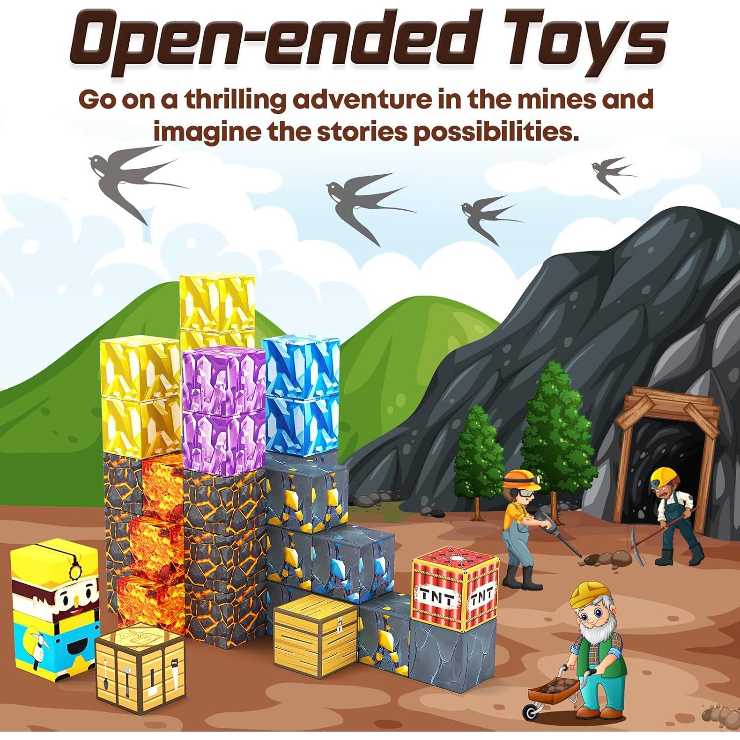 Bloques Magnéticos Toylogy - Edición Pico de Mina 48 Piezas